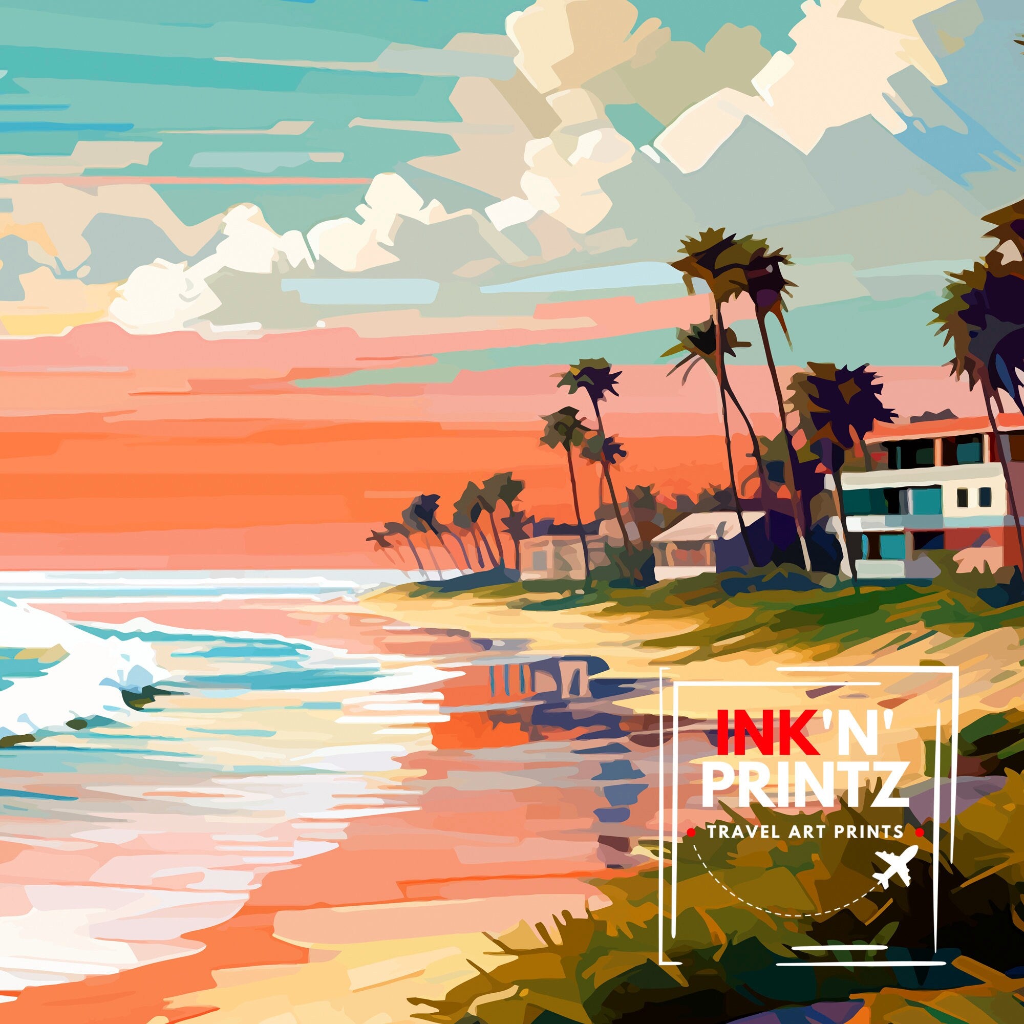 South Padre Island Travel Print| South Padre Island Wall Decor South Padre Island Poster Texas Travel Prints South Padre Island Art Print