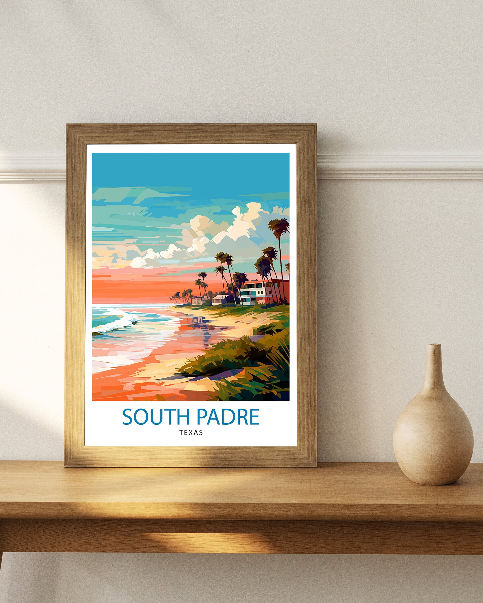 South Padre Island Travel Print| South Padre Island Wall Decor South Padre Island Poster Texas Travel Prints South Padre Island Art Print