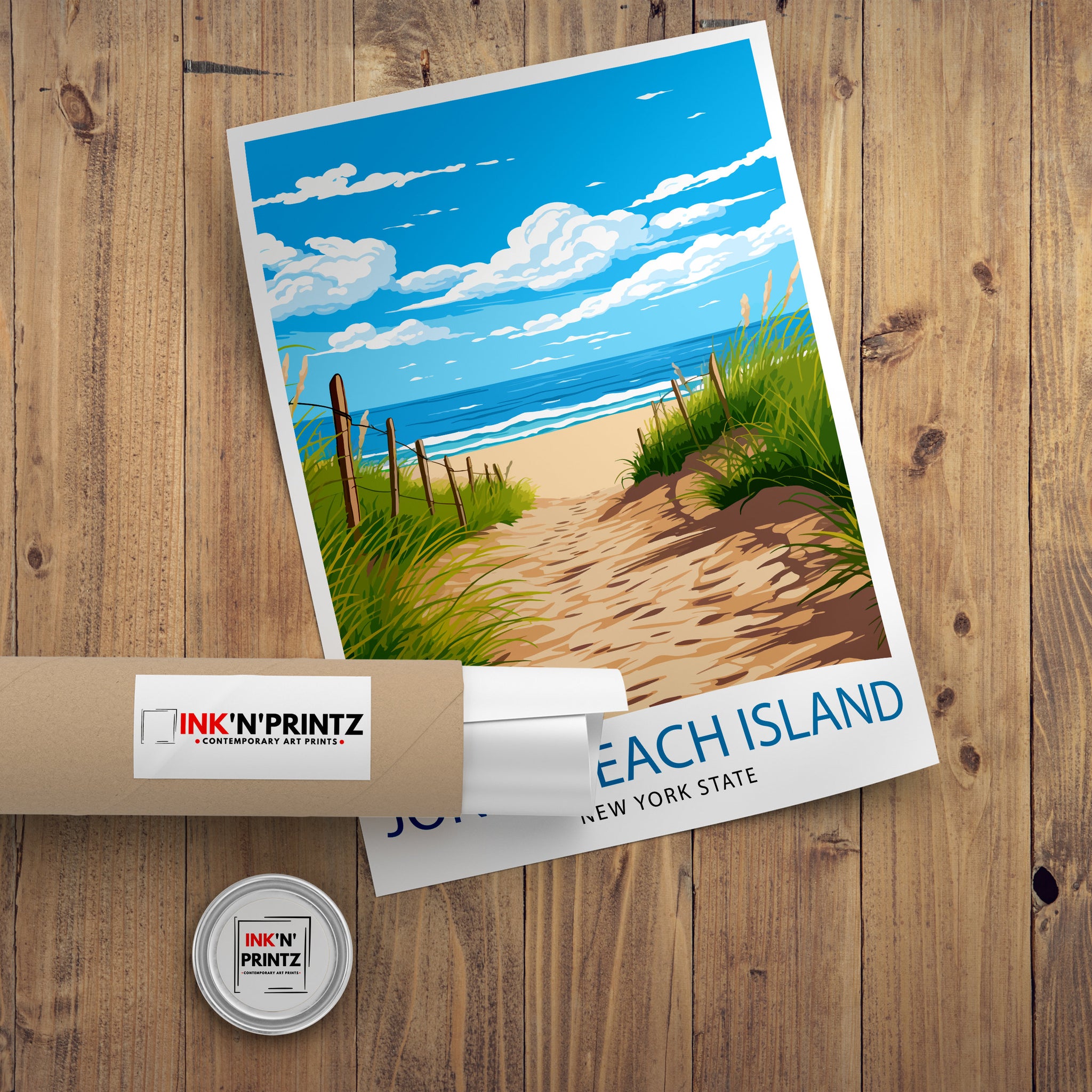 Jones Beach State Park Travel Print| New York Wall Decor Long Island Poster Beach Travel Prints Coastal Art Print Jones Beach