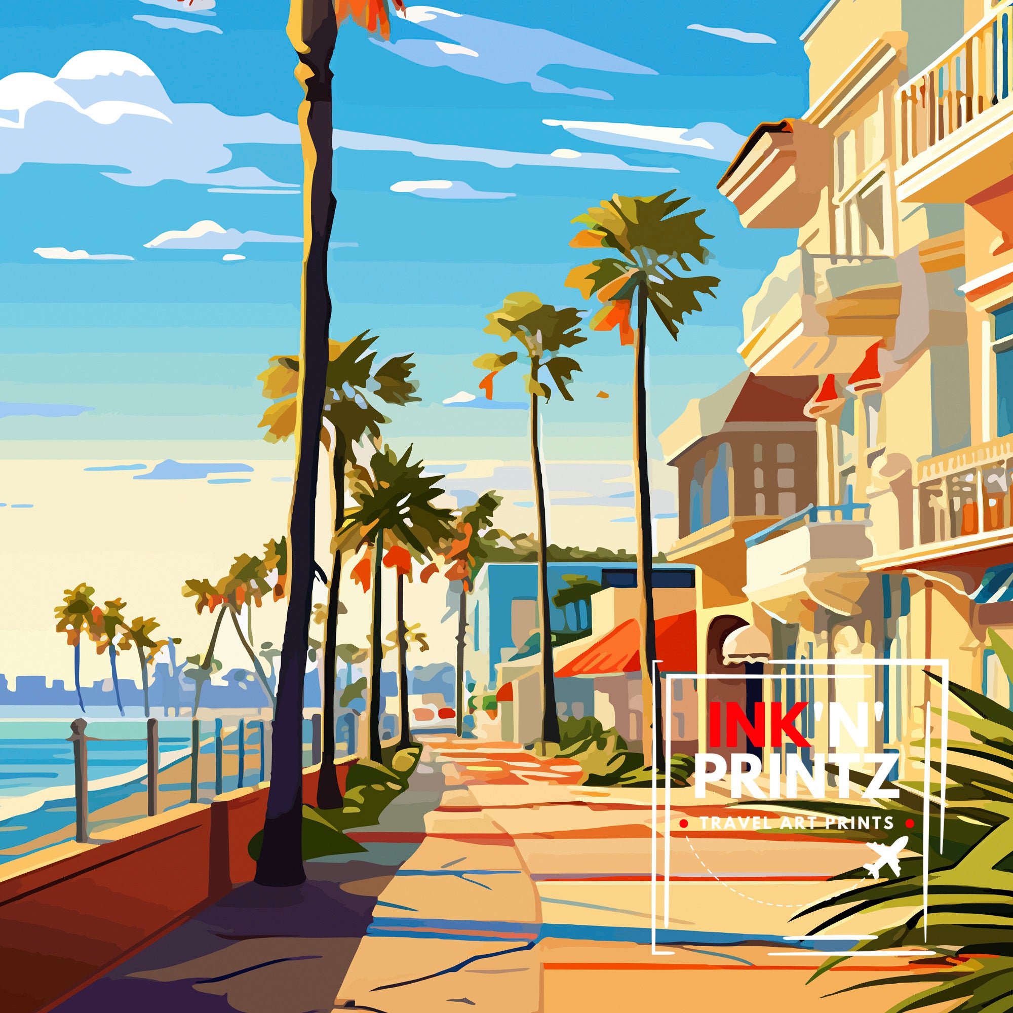 Galveston Island Texas Travel Print Texas Wall Decor Galveston Island Poster Coastal Travel Prints Texas Art Print Galveston Island