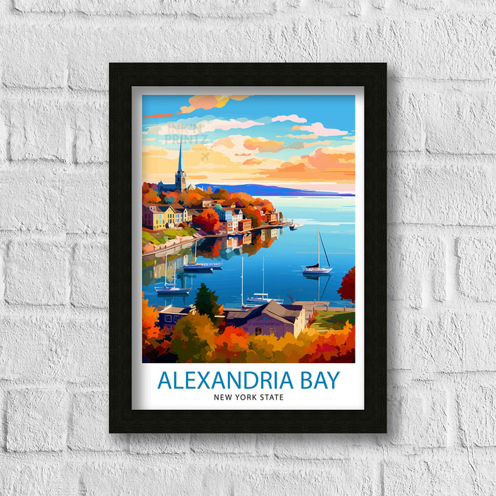 Alexandria Bay New York State Travel Poster