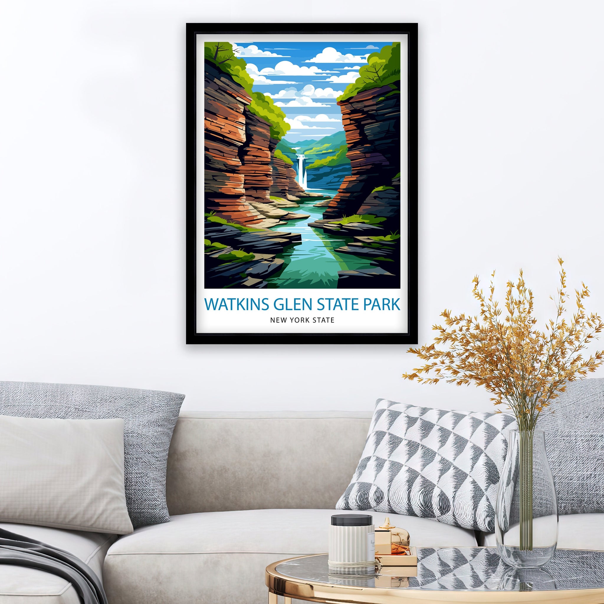 Watkins Glen State Park New York State Travel Poster