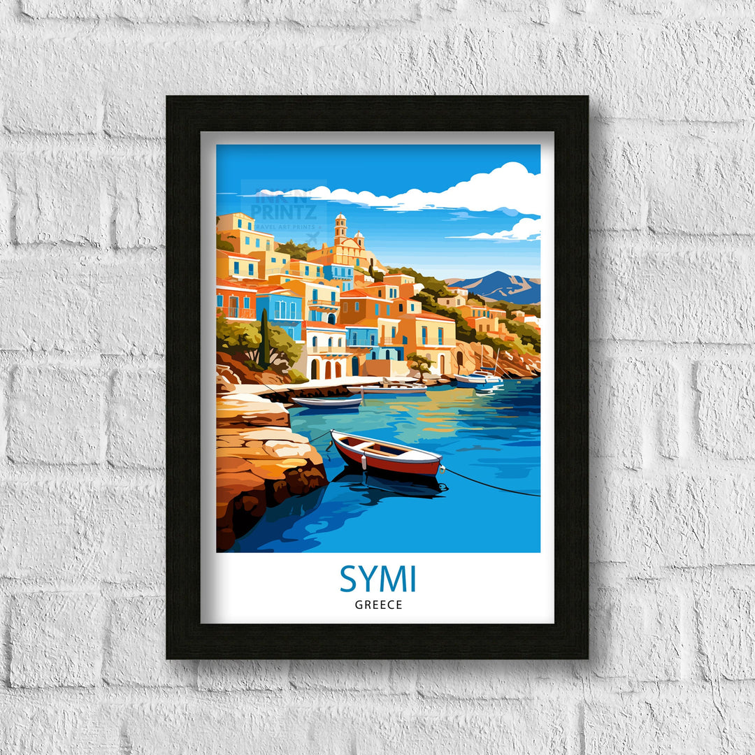 Symi Greece Travel Poster Symi Island