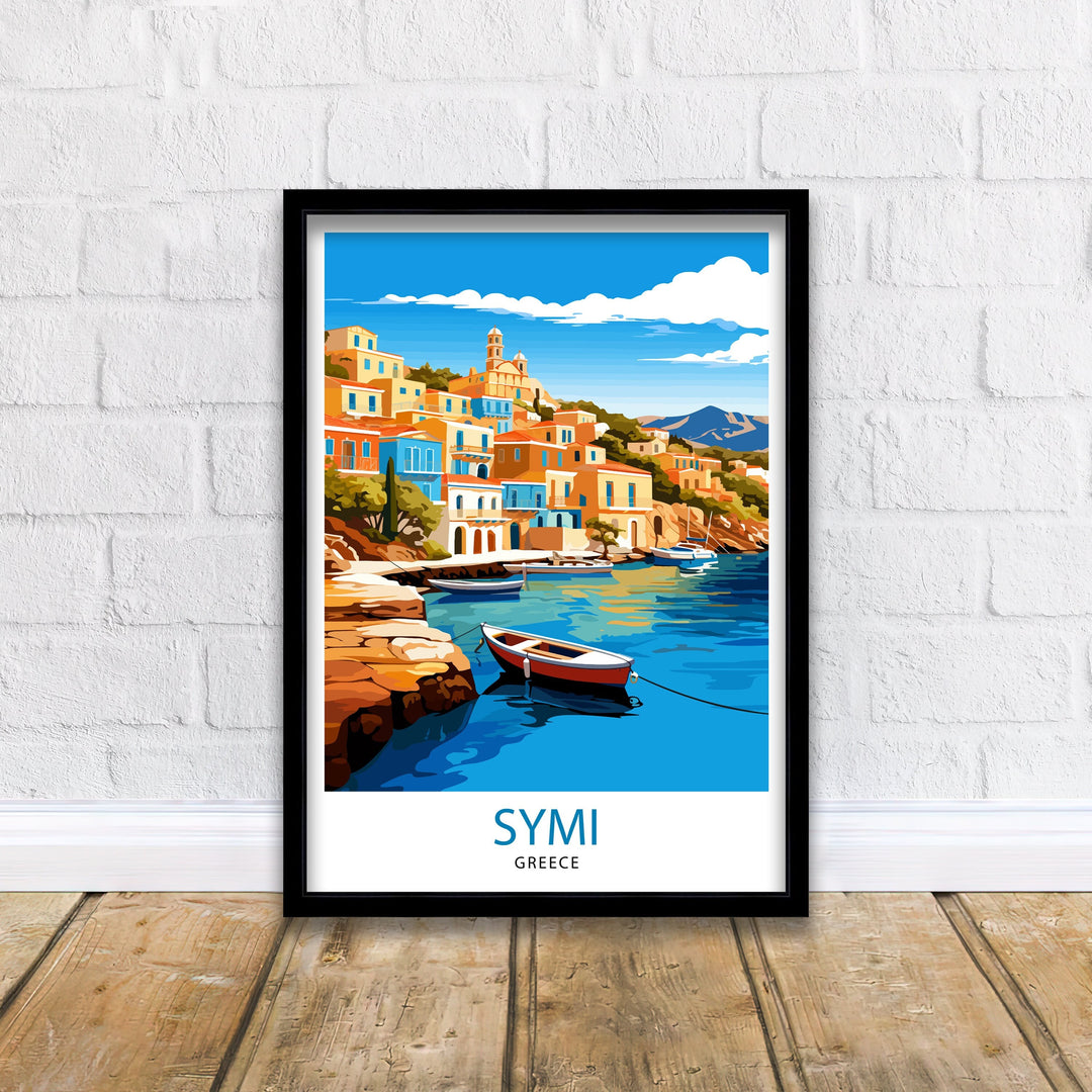 Symi Greece Travel Poster Symi Island