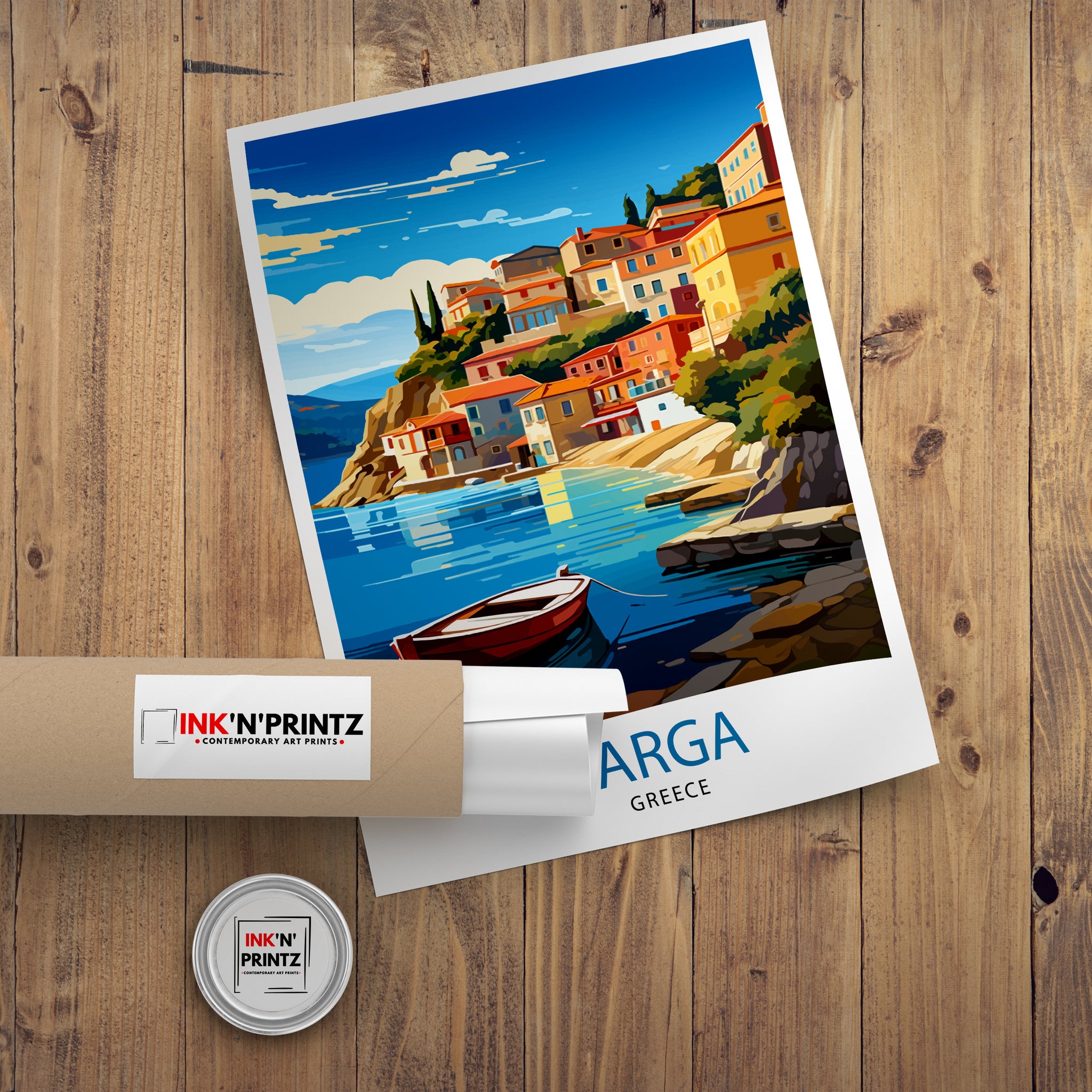 Parga Greece Travel Print Parga Wall Decor Parga Poster Greece Travel Prints Parga Art Print Parga Illustration Parga Wall Art Greece Print