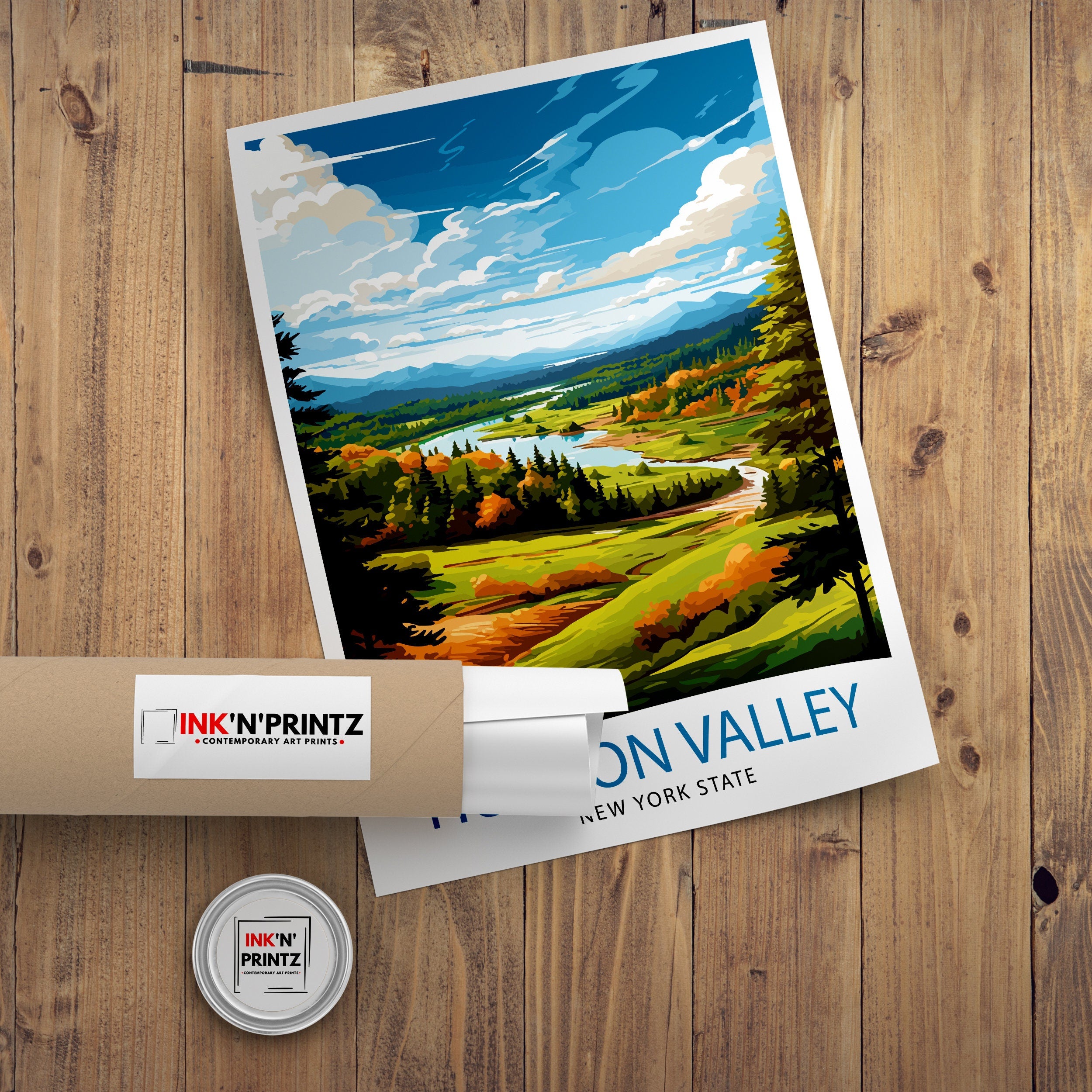 Hudson Valley New York State Travel Print| New York Wall Decor Hudson Valley Poster Upstate New York Travel Prints New York Art Print