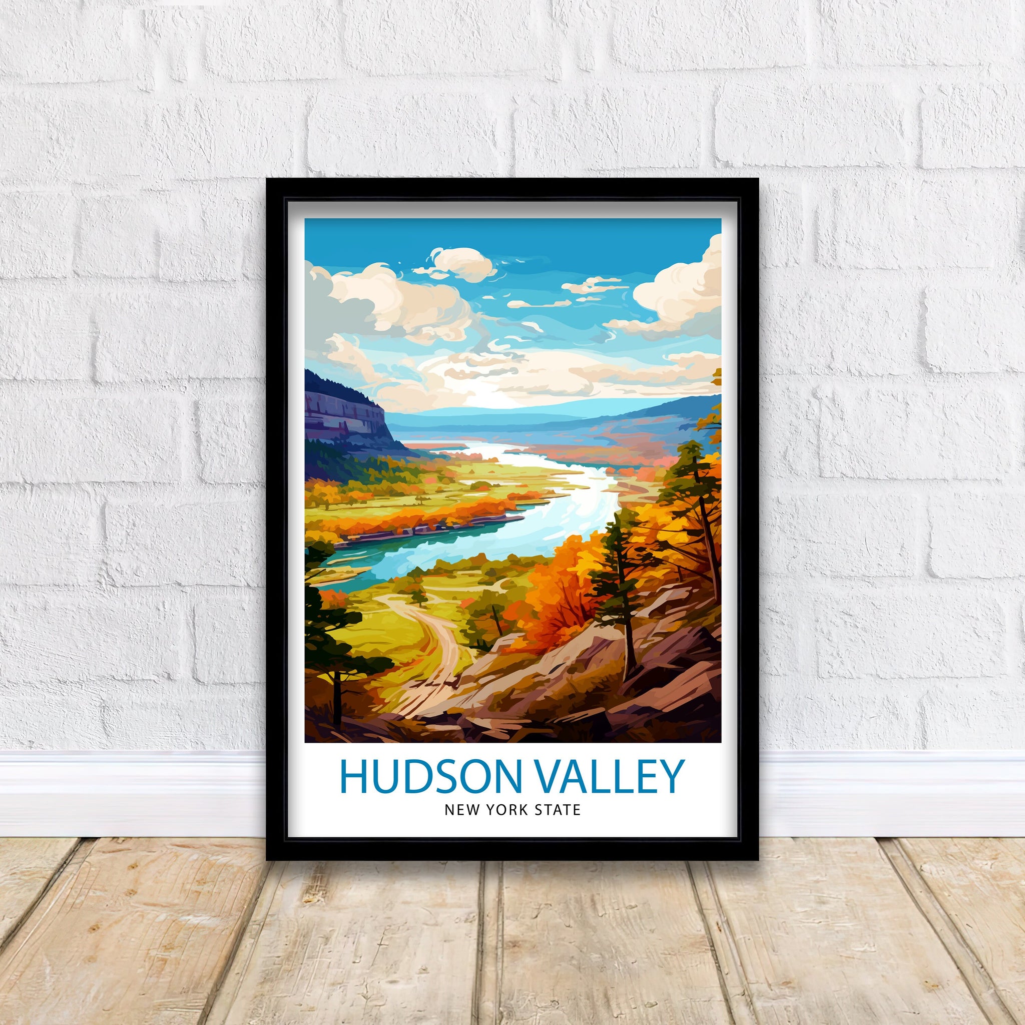 Hudson Valley New York State Travel Print| New York Wall Decor Hudson Valley Poster Upstate New York Travel Prints New York Art Print