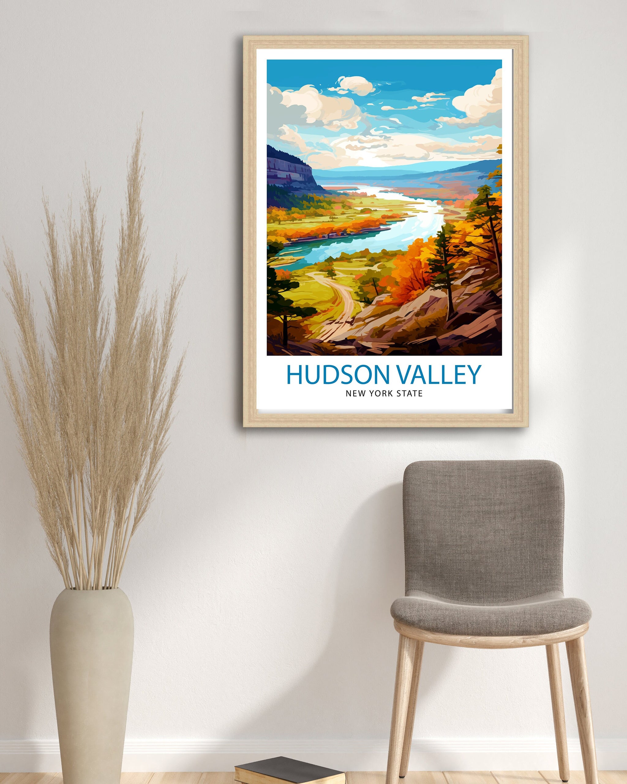 Hudson Valley New York State Travel Print| New York Wall Decor Hudson Valley Poster Upstate New York Travel Prints New York Art Print