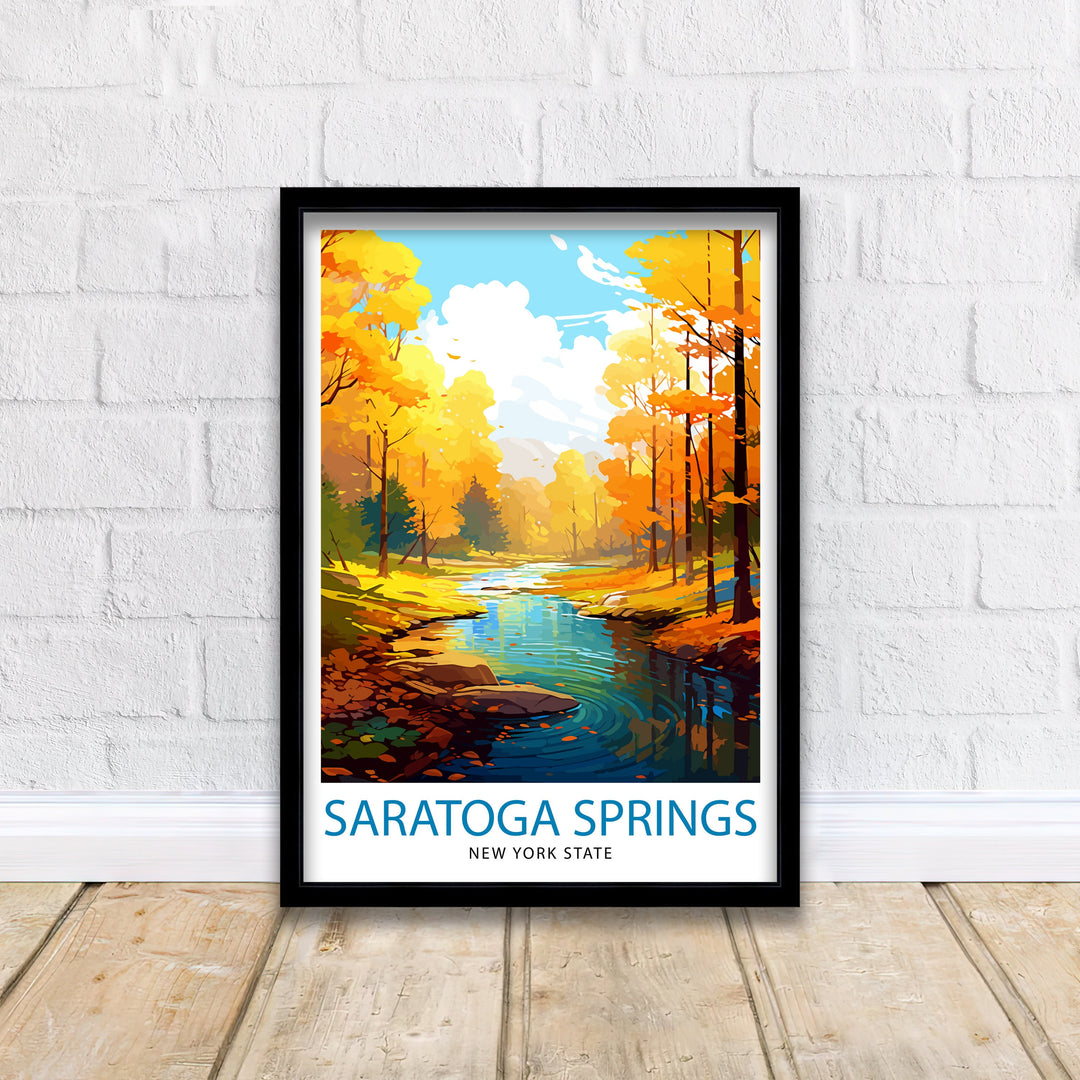 Saratoga Springs New York State Travel Poster