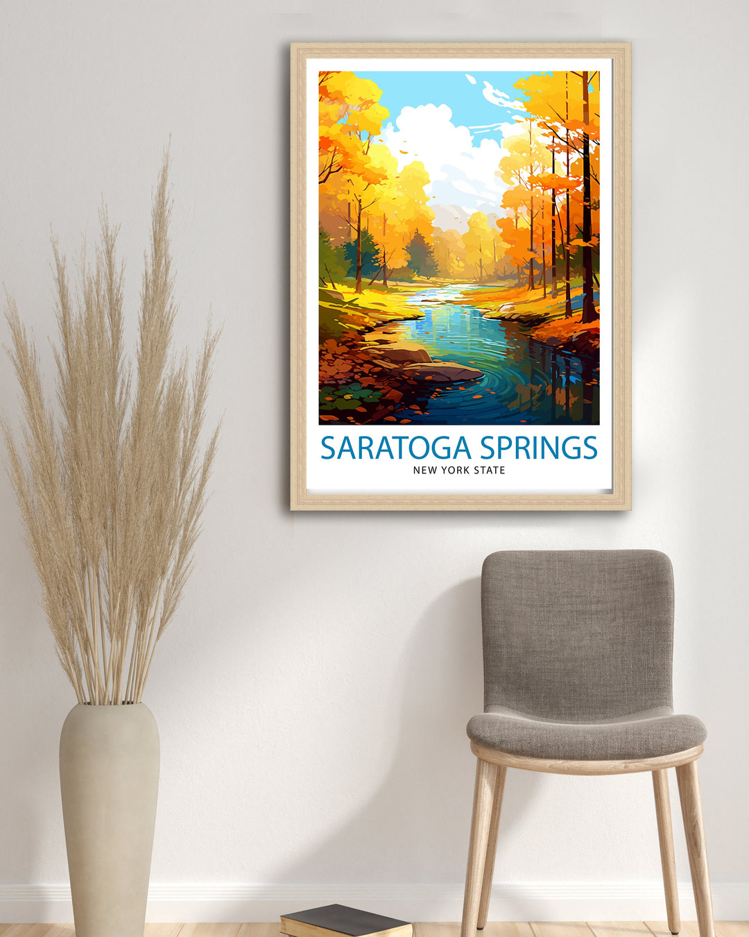 Saratoga Springs New York State Travel Poster