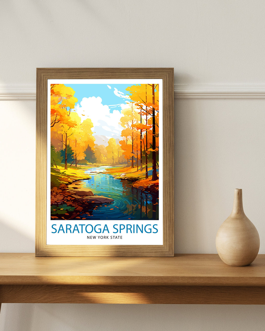 Saratoga Springs New York State Travel Poster