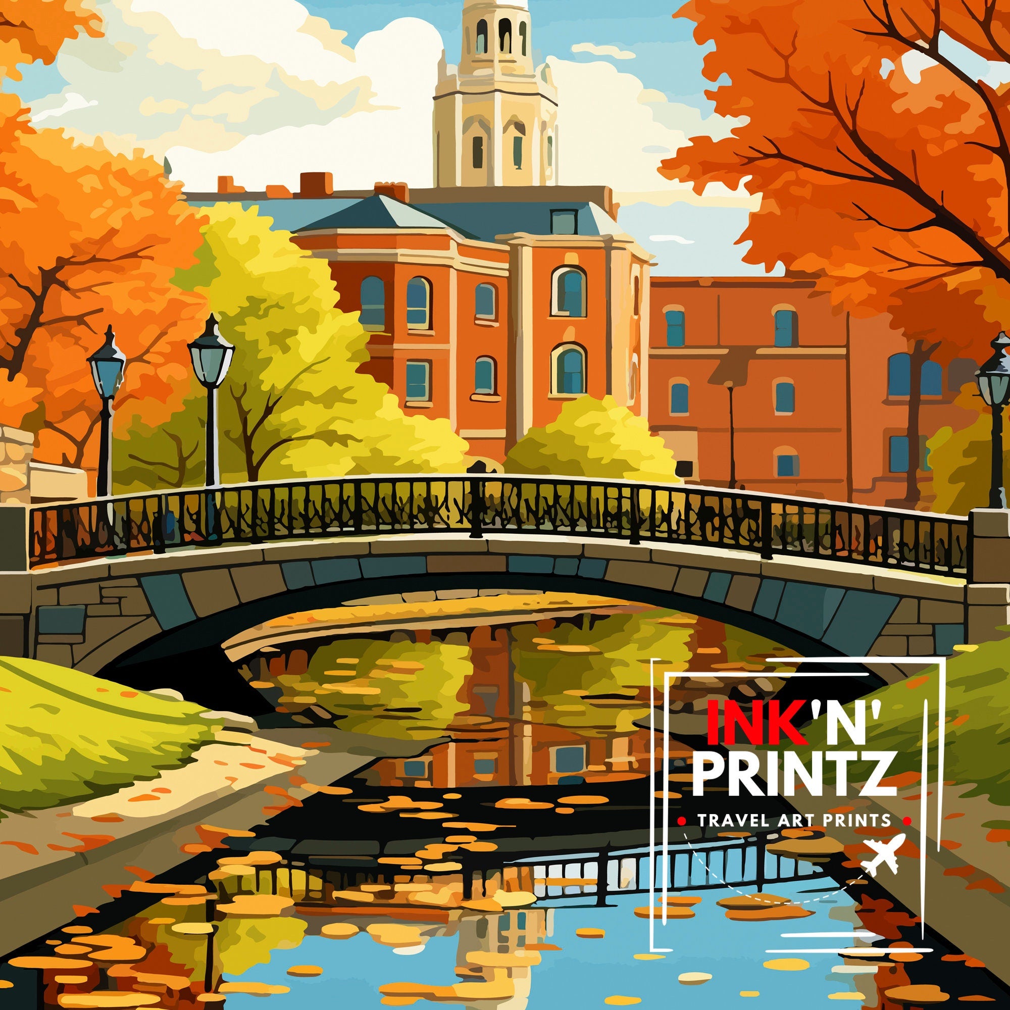 Saratoga Springs New York State Travel Print| New York Wall Decor Saratoga Springs Poster Upstate New York Travel Prints Saratoga Springs