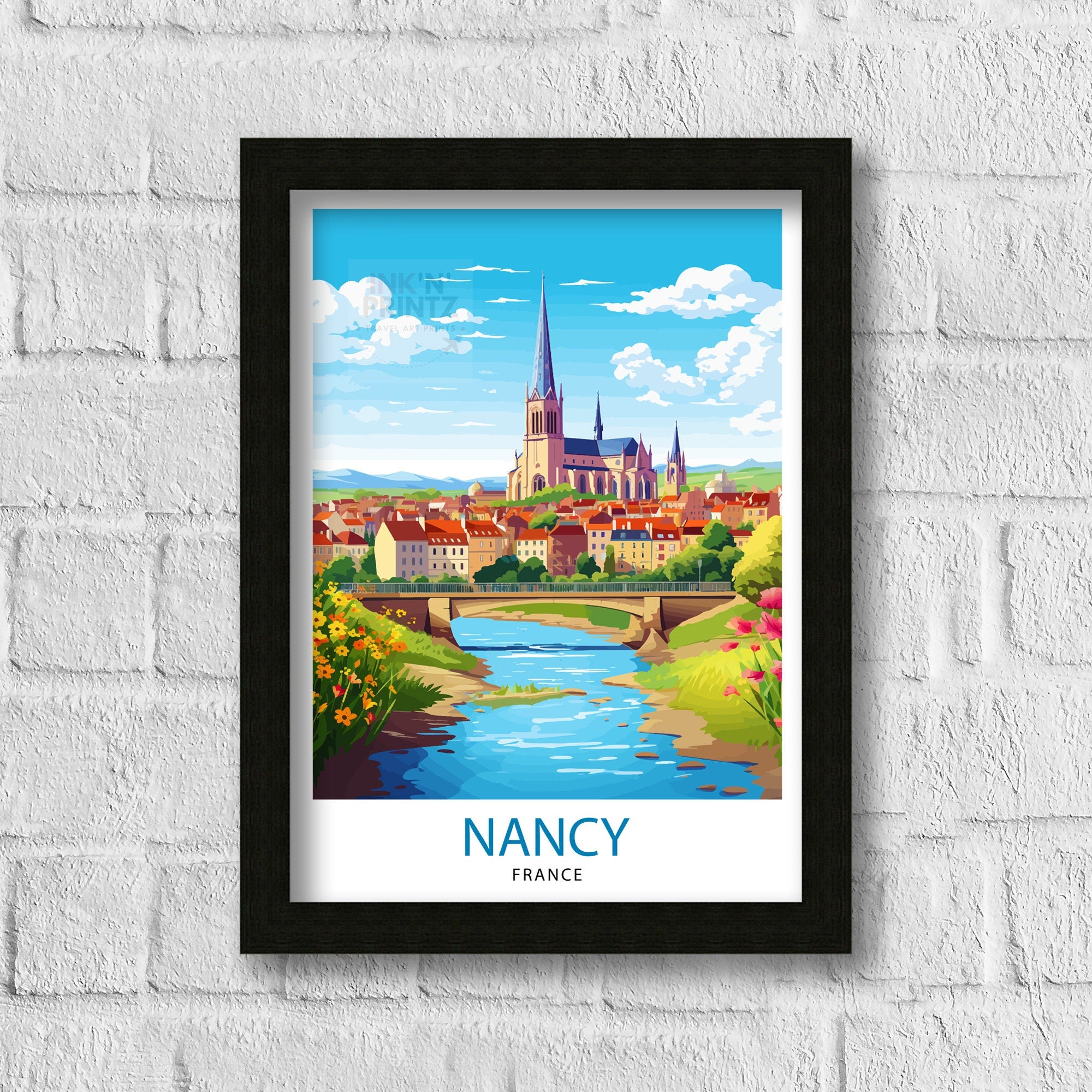 Nancy France Travel Print| Nancy Wall Decor Nancy Poster France Travel Prints Nancy Art Print Nancy Illustration Nancy Wall Art France Print
