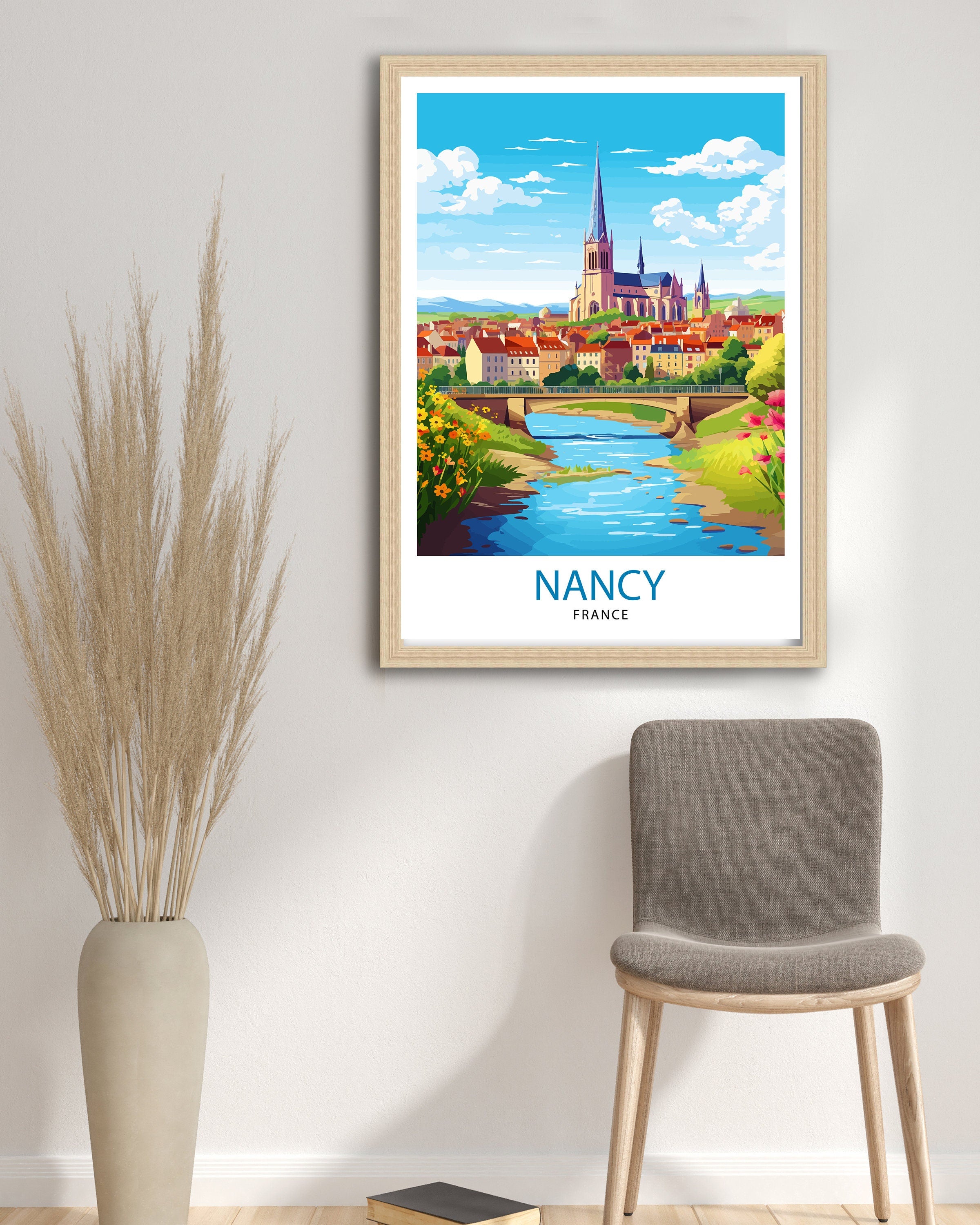 Nancy France Travel Print| Nancy Wall Decor Nancy Poster France Travel Prints Nancy Art Print Nancy Illustration Nancy Wall Art France Print
