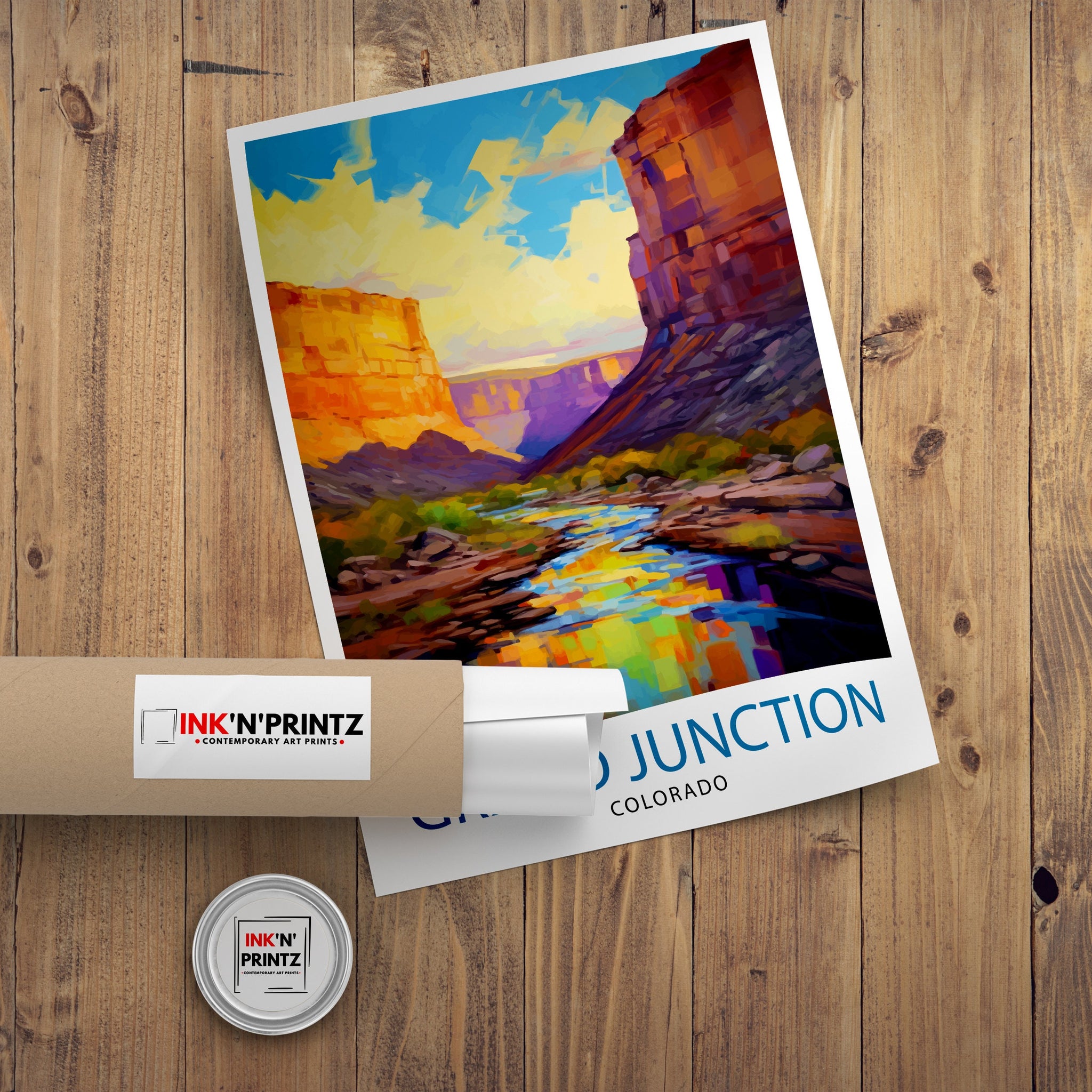 Grand Junction Colorado Travel Print Colorado Wall Decor Grand Junction Poster Rocky Mountain Travel Prints Colorado Art Print Grand