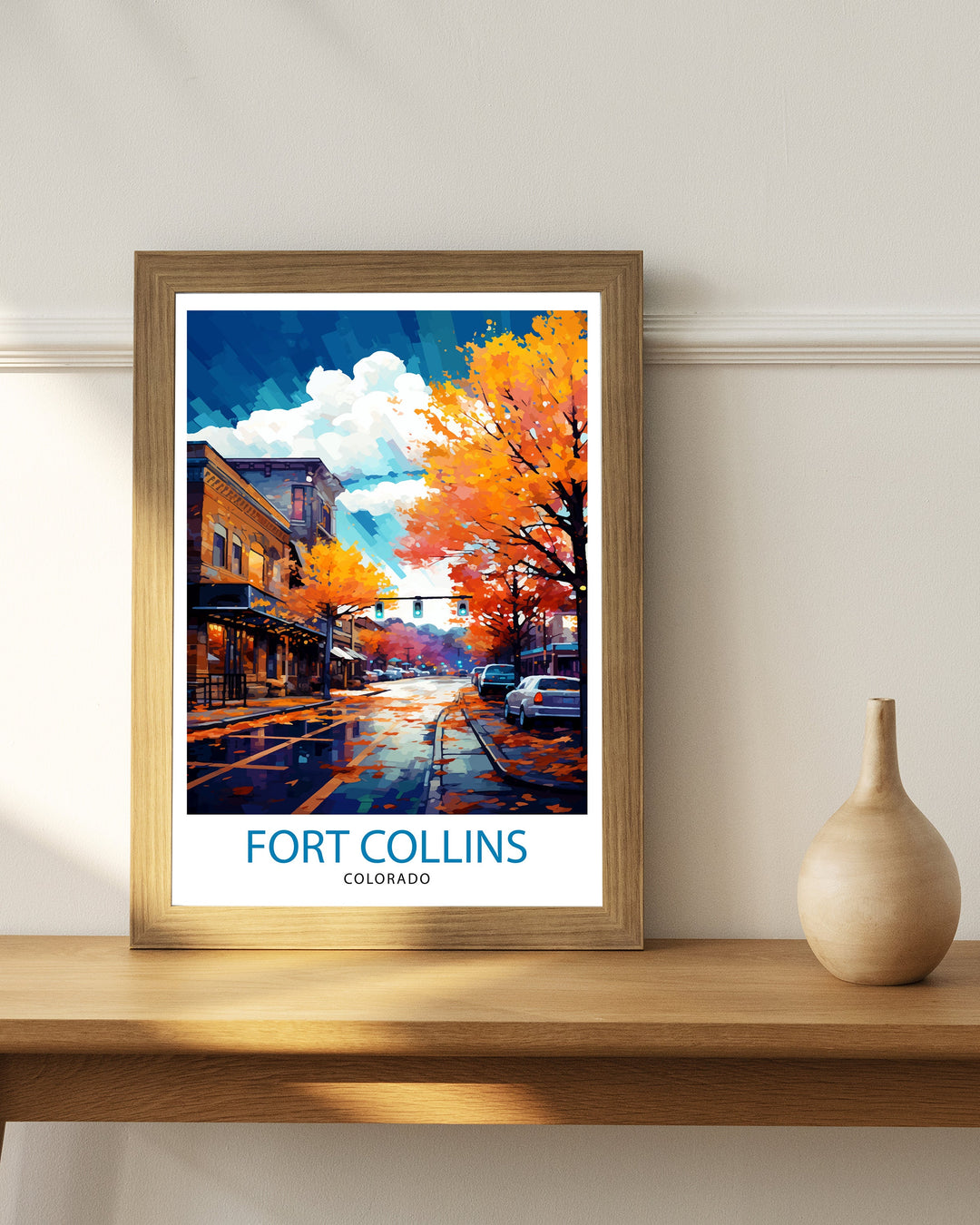 Fort Collins Colorado Travel Print Colorado Wall Decor Fort Collins Poster Rocky Mountain Travel Prints Colorado Art Print Fort Collins