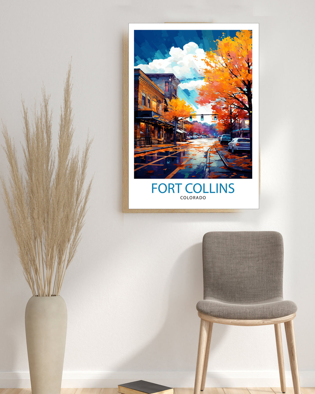 Fort Collins Colorado Travel Print Colorado Wall Decor Fort Collins Poster Rocky Mountain Travel Prints Colorado Art Print Fort Collins