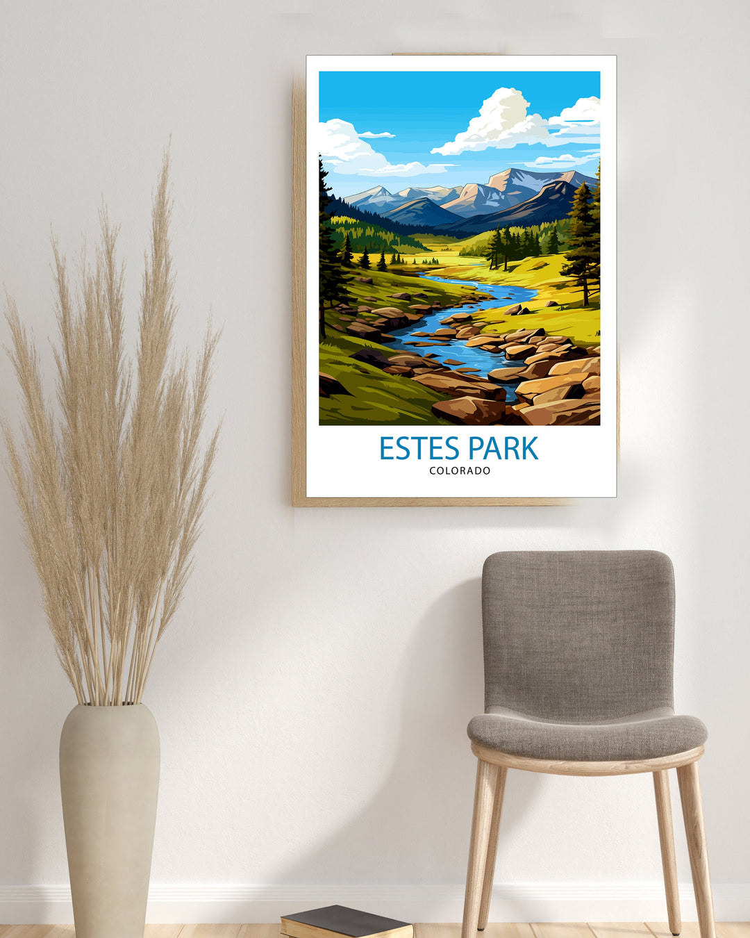 Estes Park Colorado Travel Print Colorado Wall Decor Estes Park Poster Rocky Mountain Travel Prints Colorado Art Print Estes Park
