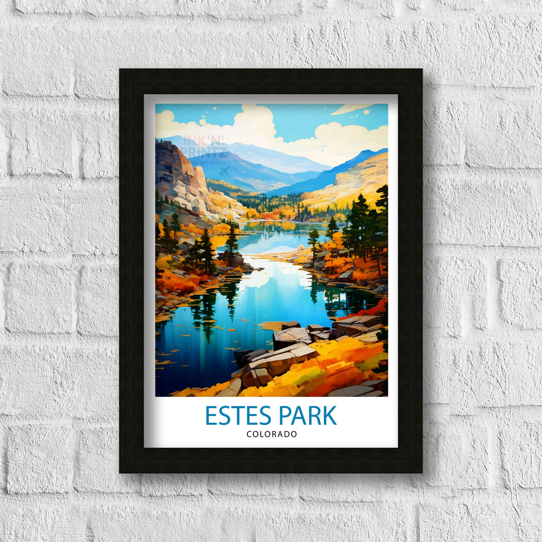 Estes Park Colorado Travel Print Colorado Wall Decor Estes Park Poster Rocky Mountain Travel Prints Colorado Art Print Estes Park