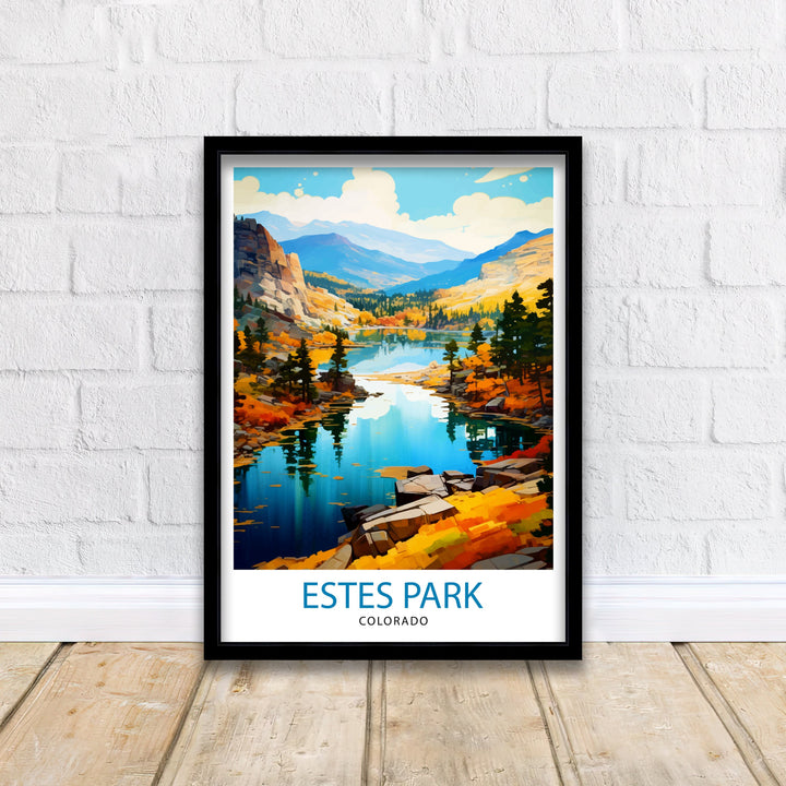 Estes Park Colorado Travel Print Colorado Wall Decor Estes Park Poster Rocky Mountain Travel Prints Colorado Art Print Estes Park