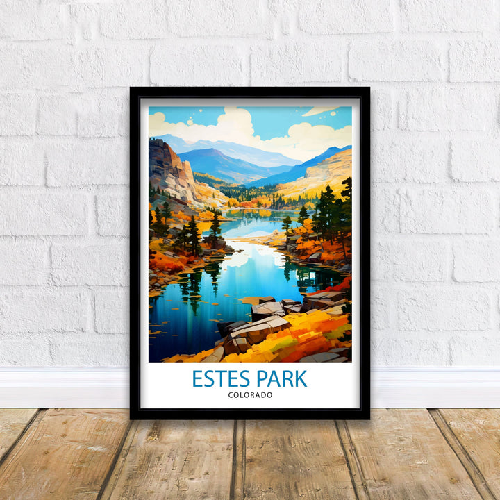 Estes Park Colorado Travel Print Colorado Wall Decor Estes Park Poster Rocky Mountain Travel Prints Colorado Art Print Estes Park