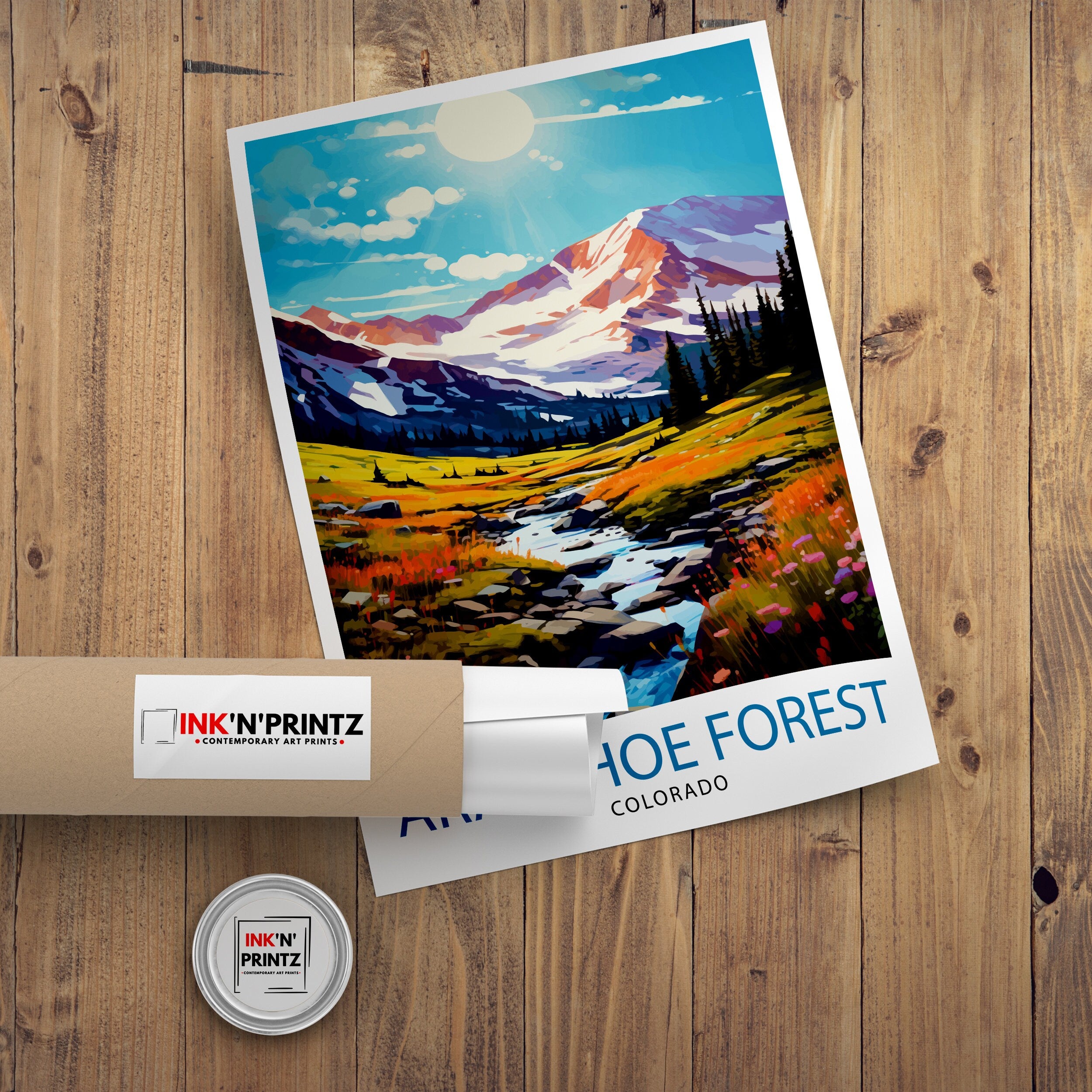 Arapaho National Forest Colorado Travel Print Colorado Wall Decor Arapaho Forest Poster Rocky Mountain Travel Prints Colorado Art Print