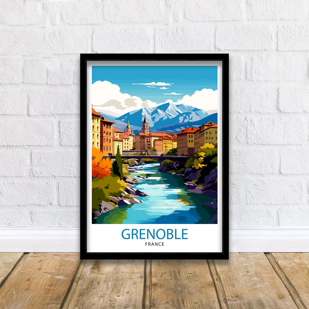 Grenoble France Travel Poster France