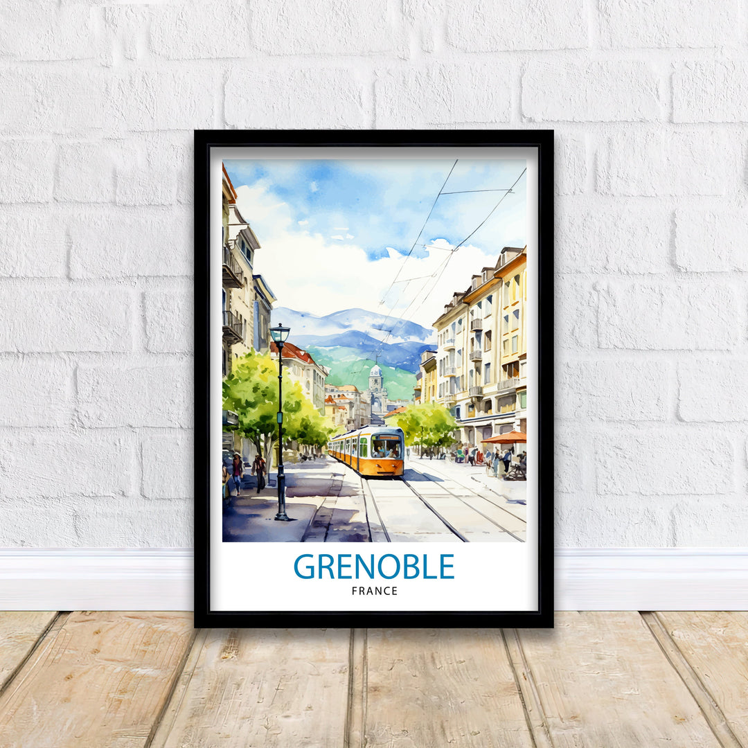 Grenoble France Travel Poster France