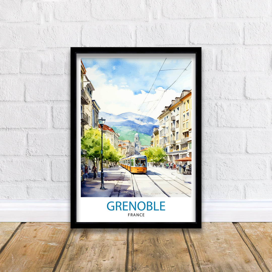 Grenoble France Travel Poster France