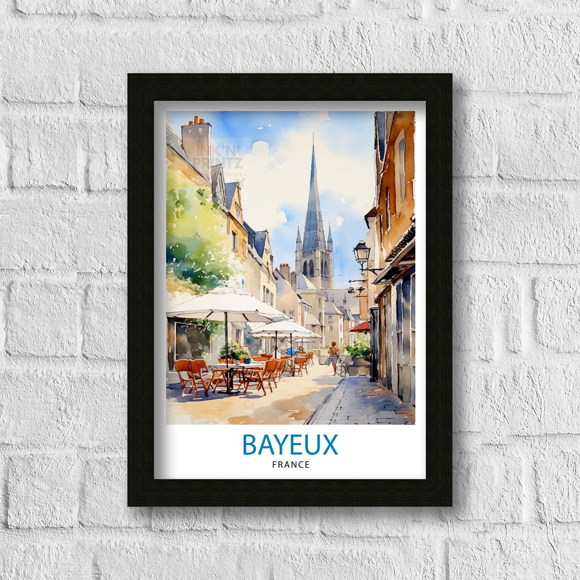 Bayeux France Travel Print Bayeux Wall Decor Bayeux Poster France Travel Prints Bayeux Art Print Bayeux Illustration Bayeux Wall Art