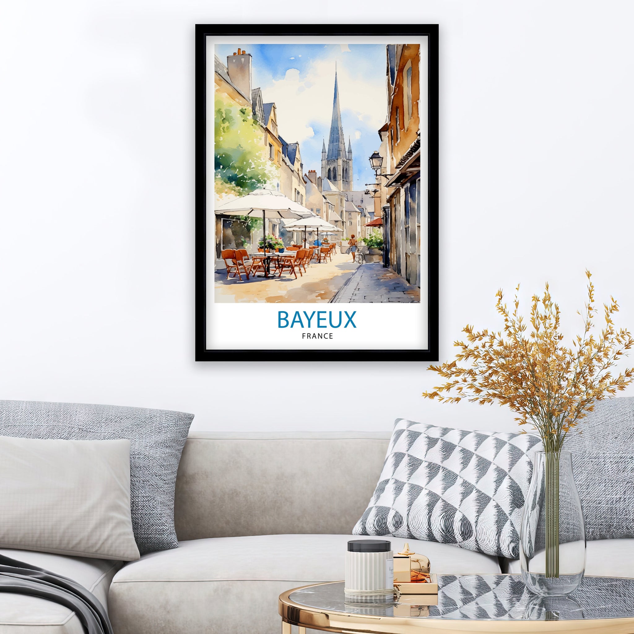 Bayeux France Travel Print Bayeux Wall Decor Bayeux Poster France Travel Prints Bayeux Art Print Bayeux Illustration Bayeux Wall Art