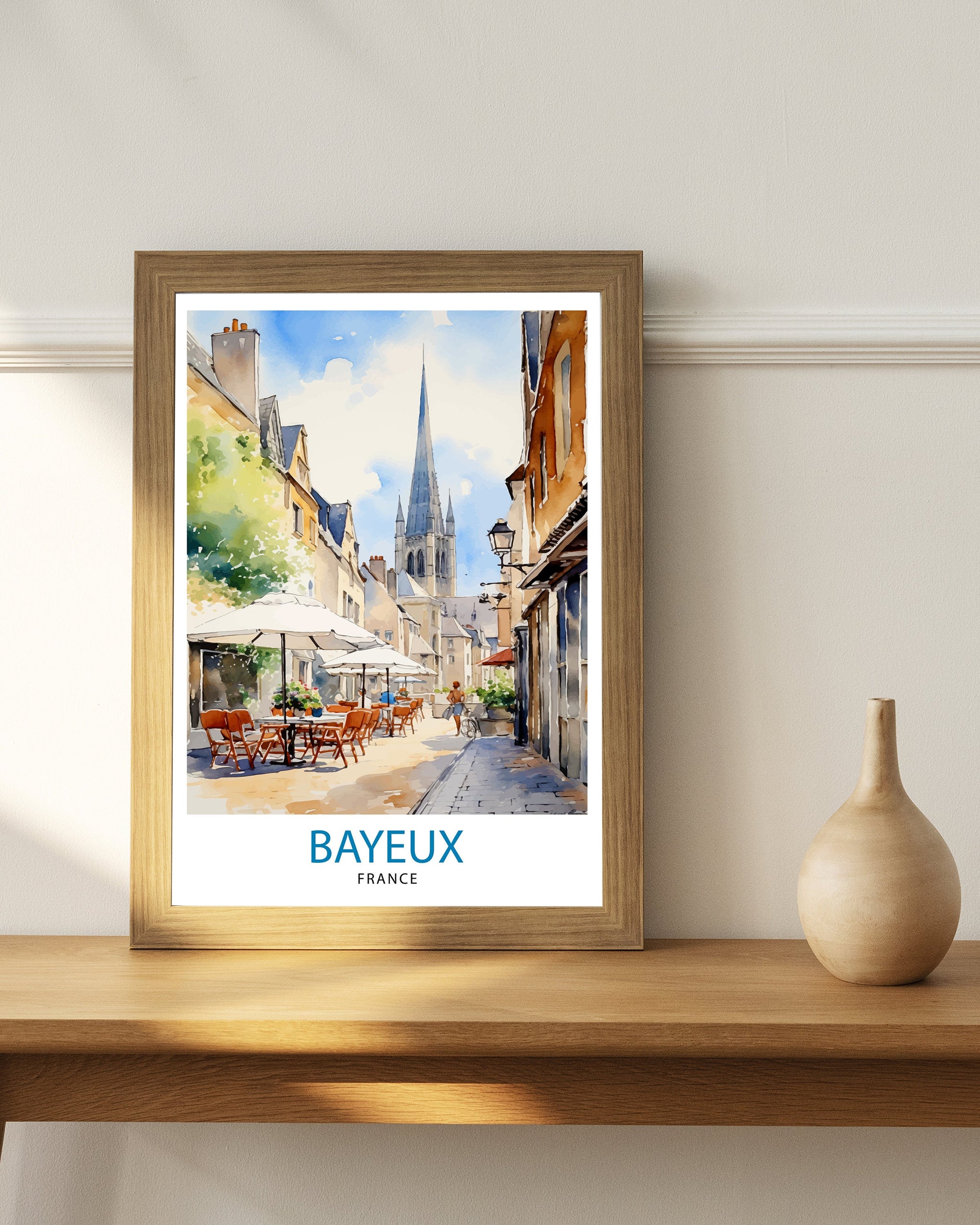Bayeux France Travel Print Bayeux Wall Decor Bayeux Poster France Travel Prints Bayeux Art Print Bayeux Illustration Bayeux Wall Art