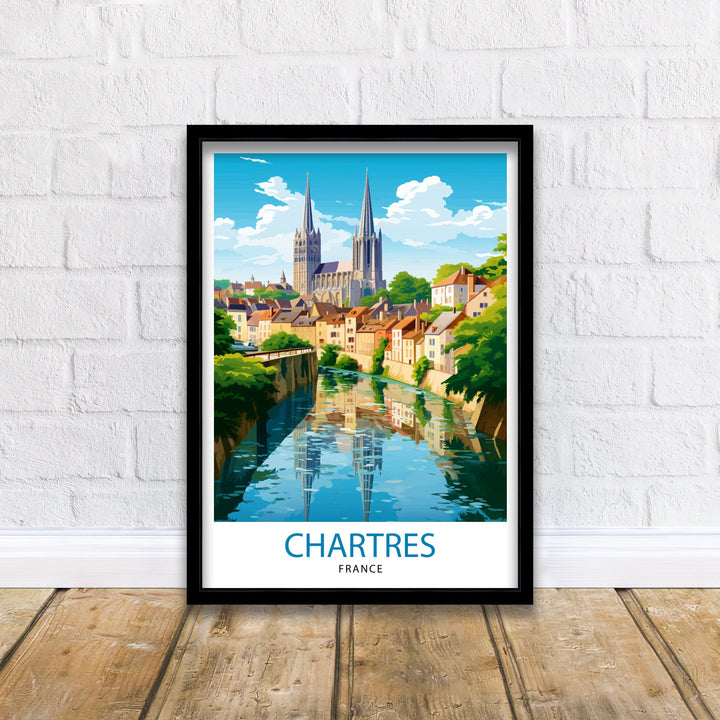 Chartres France Travel Poster Chartres