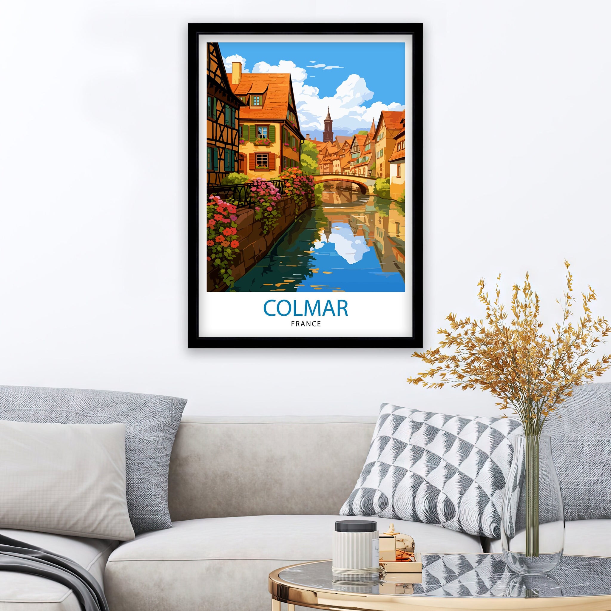 Colmar France Travel Print Colmar Wall Art Colmar Home Decor Colmar Illustration Travel Poster Gift For Colmar France France Home Decor