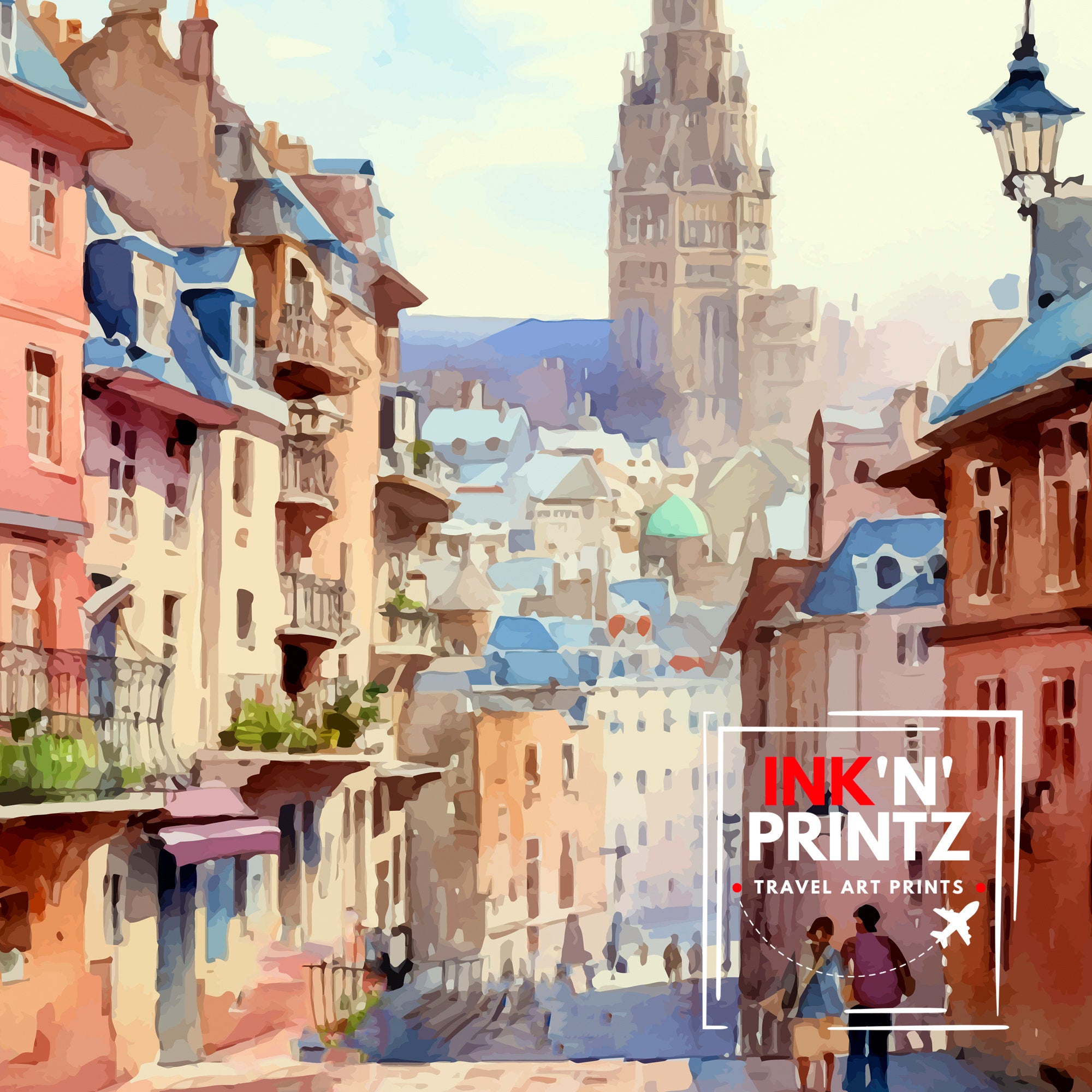 St Malo France Travel Print St Malo Wall Art St Malo Home Decor St Malo Illustration Travel Poster Gift For St Malo France Home