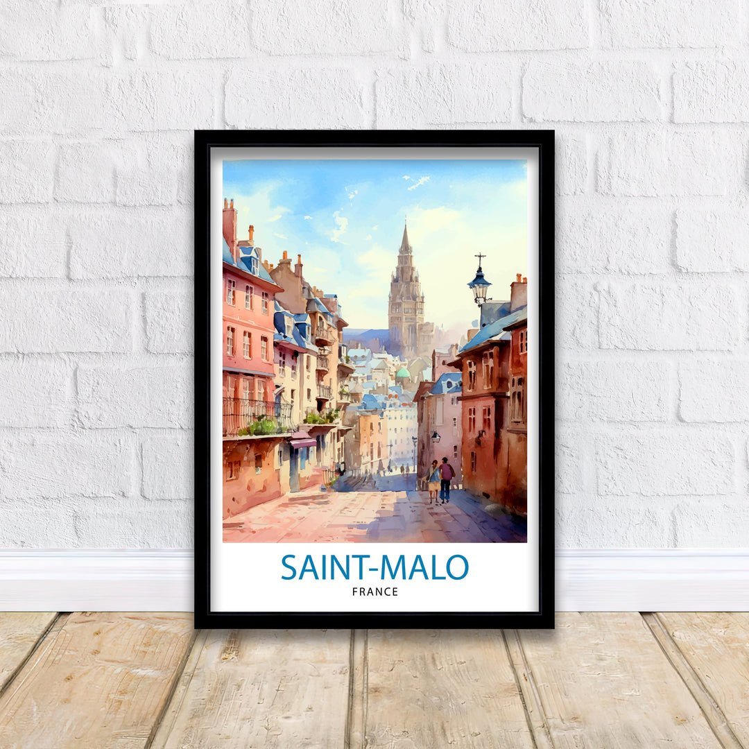 St Malo France Travel Poster St Malo Wall Art St Malo Home Decor St Malo Illustration Travel Poster Gift For St Malo France Home