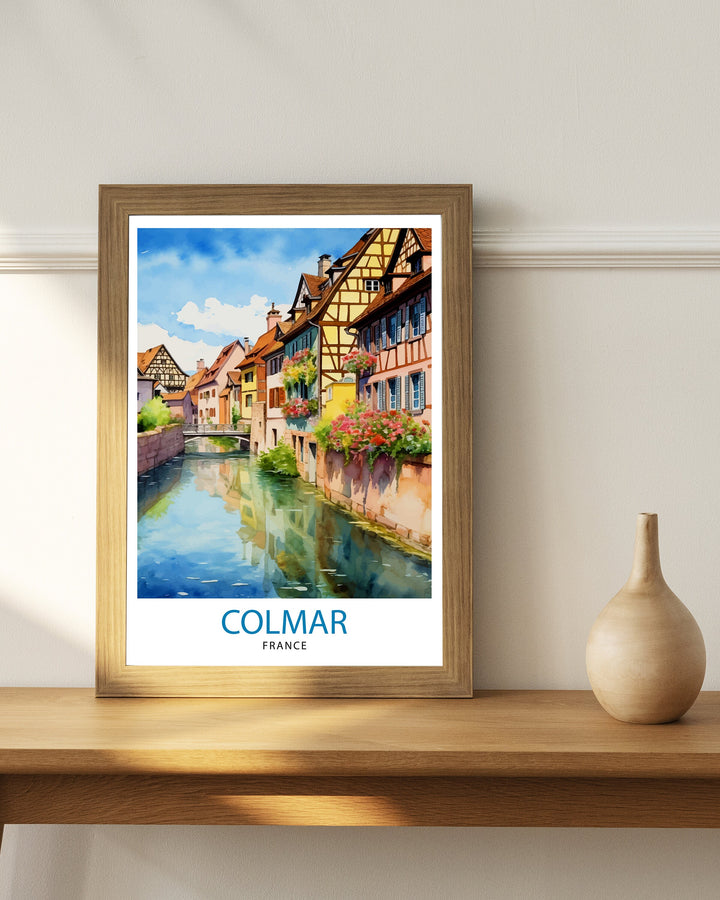 Colmar France Travel Poster Colmar Wall Art Colmar Home Decor Colmar Illustration Travel Poster Gift For Colmar France France Home Decor