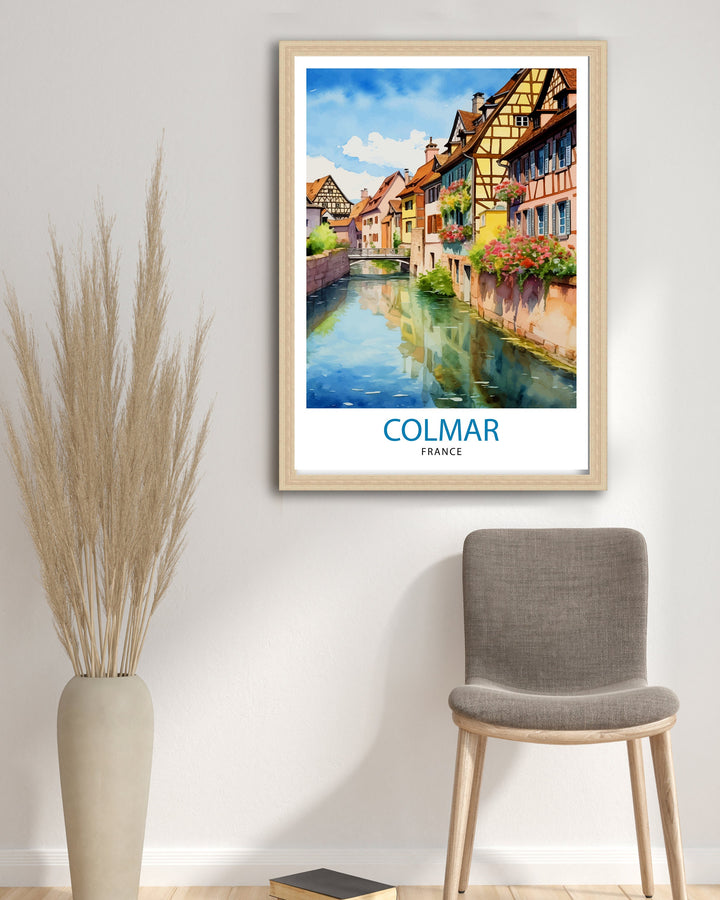 Colmar France Travel Poster Colmar Wall Art Colmar Home Decor Colmar Illustration Travel Poster Gift For Colmar France France Home Decor