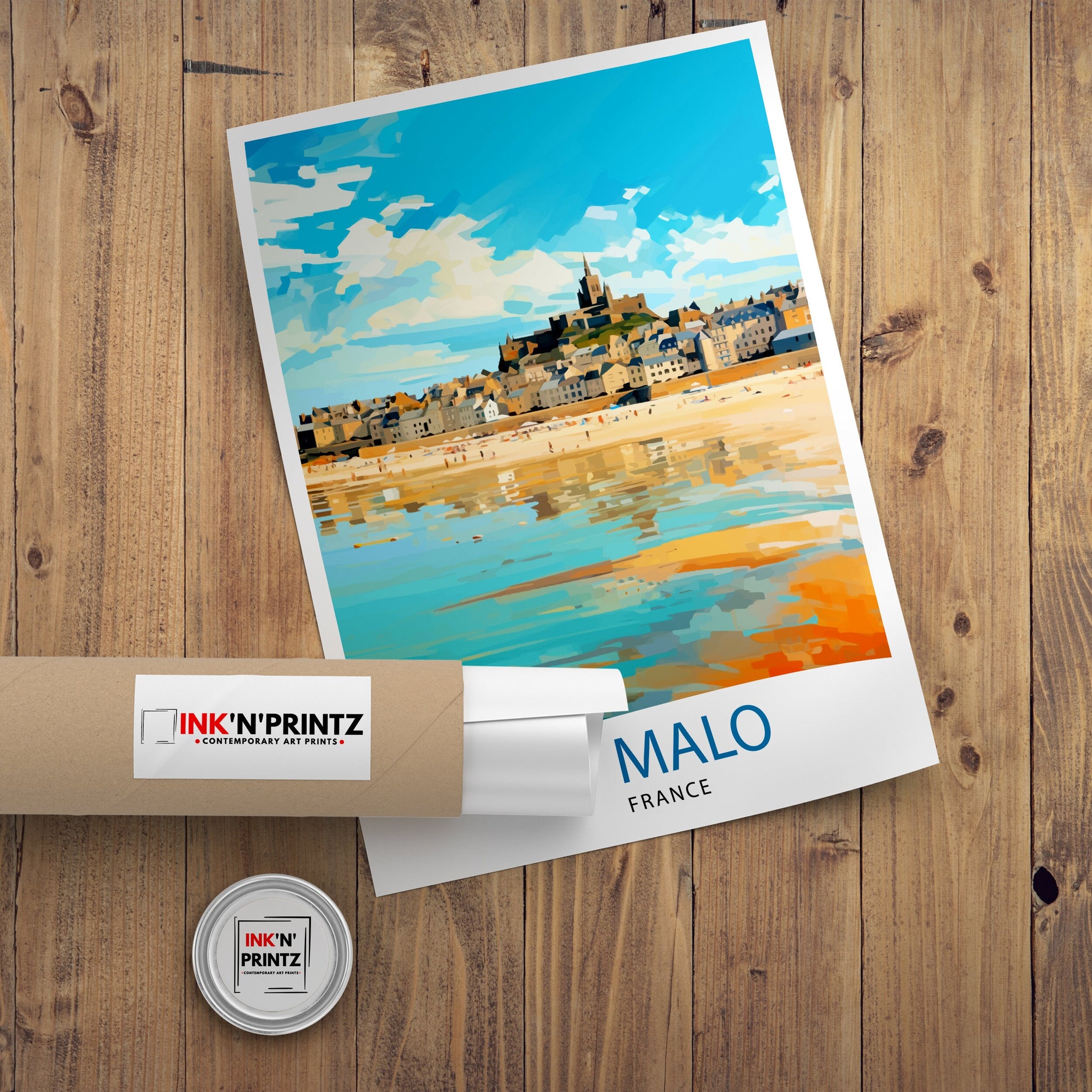 St Malo France Travel Print St Malo Wall Art St Malo Home Decor St Malo Illustration Travel Poster Gift For St Malo France Home