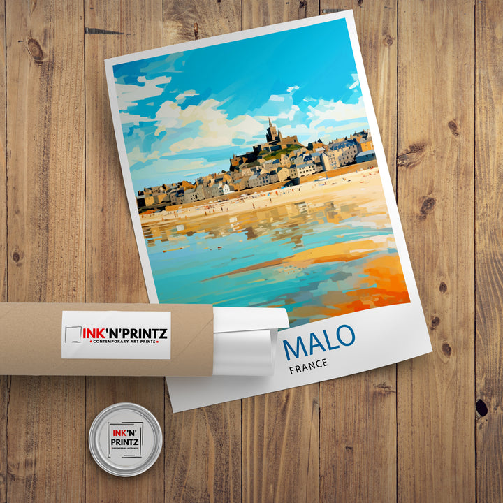 St Malo France Travel Poster St Malo Wall Art St Malo Home Decor St Malo Illustration Travel Poster Gift For St Malo France Home