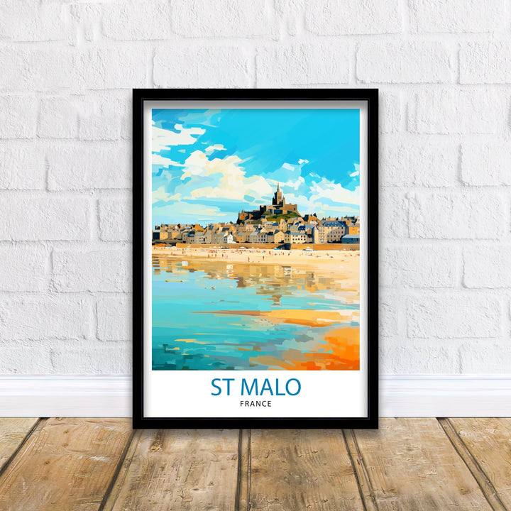 St Malo France Travel Poster St Malo Wall Art St Malo Home Decor St Malo Illustration Travel Poster Gift For St Malo France Home