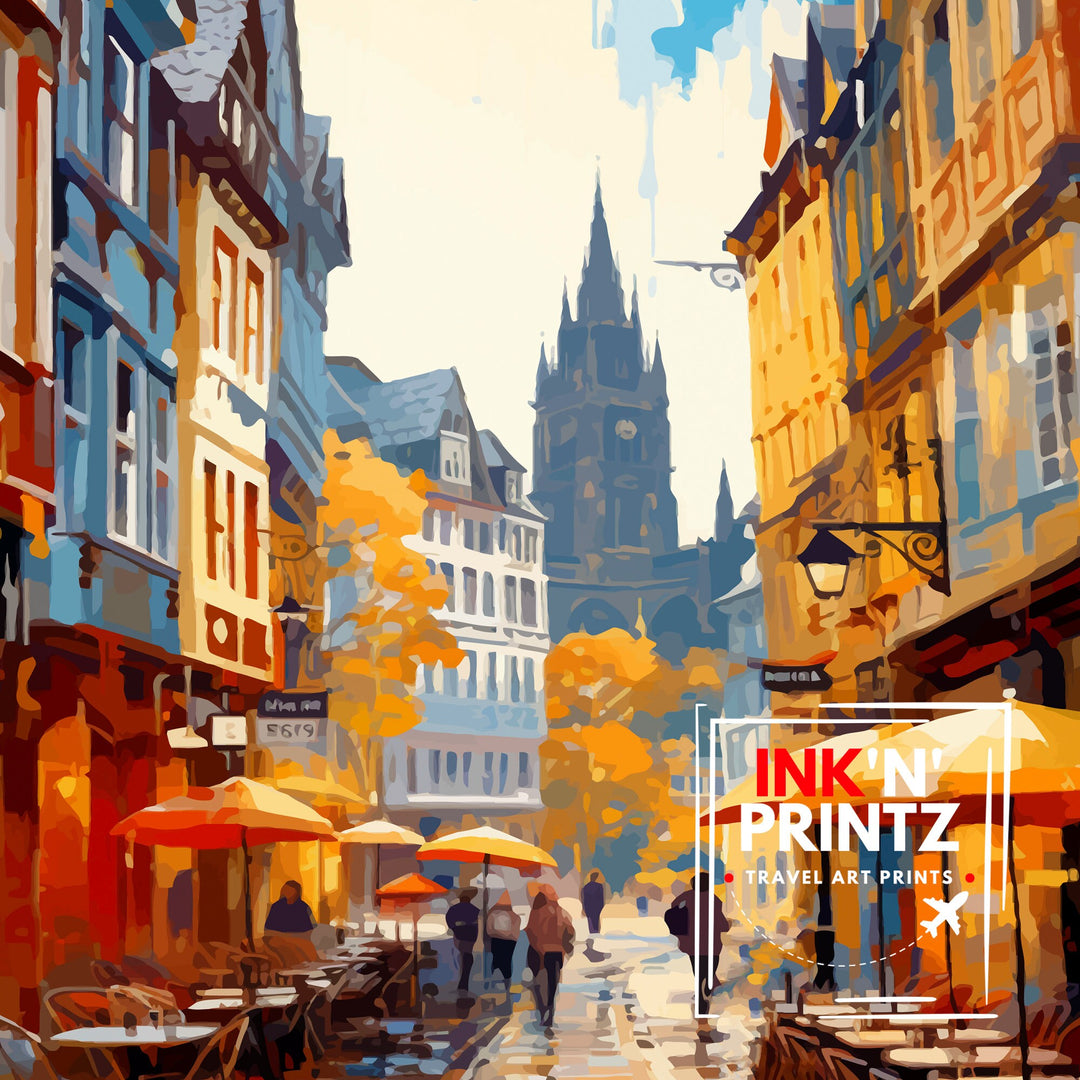 Rouen France Travel Poster France