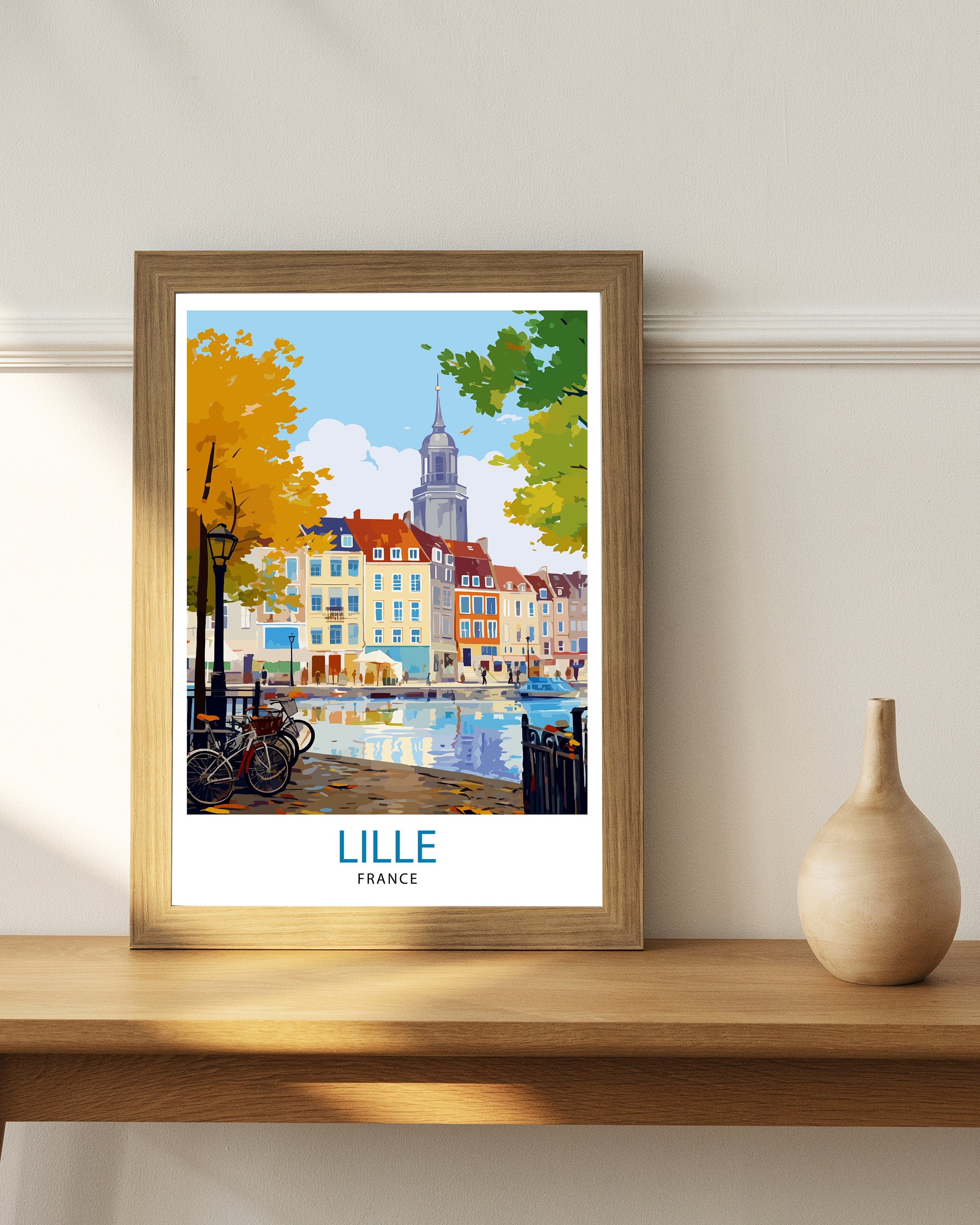 Lille France Travel Print Lille Wall Decor Lille Poster France Travel Prints Lille Art Print Lille Illustration Lille
