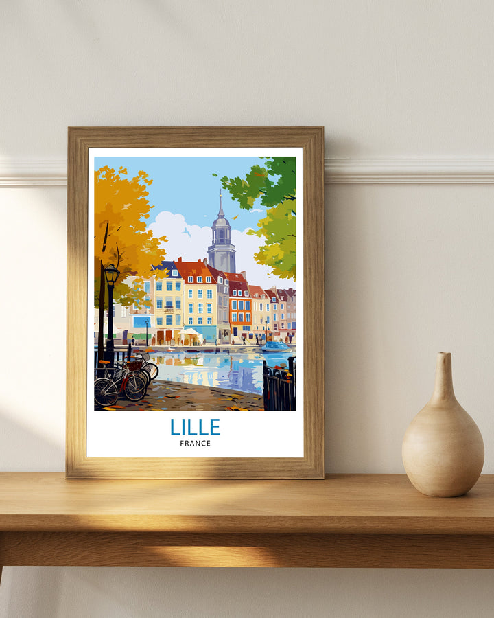 Lille France Travel Poster Lille