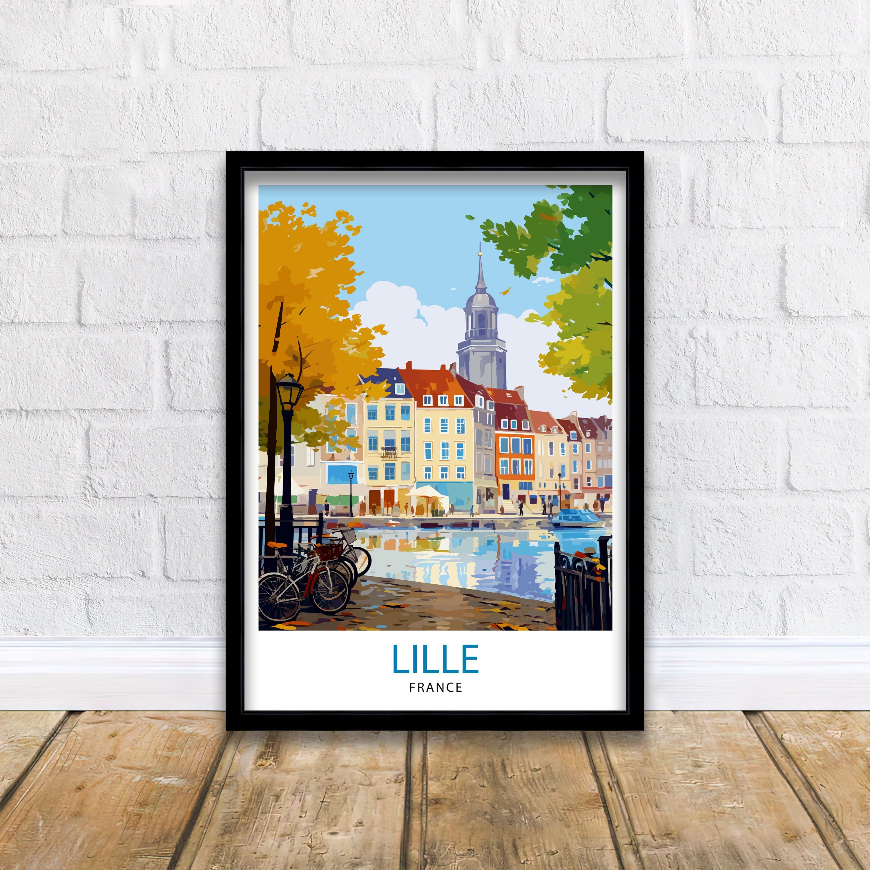 Lille France Travel Print Lille Wall Decor Lille Poster France Travel Prints Lille Art Print Lille Illustration Lille
