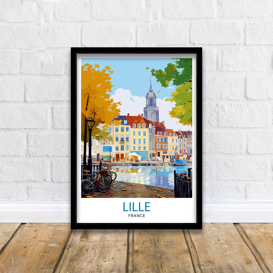 Lille France Travel Poster Lille