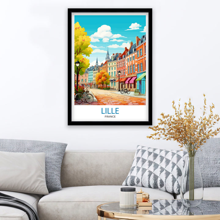 Lille France Travel Poster Lille