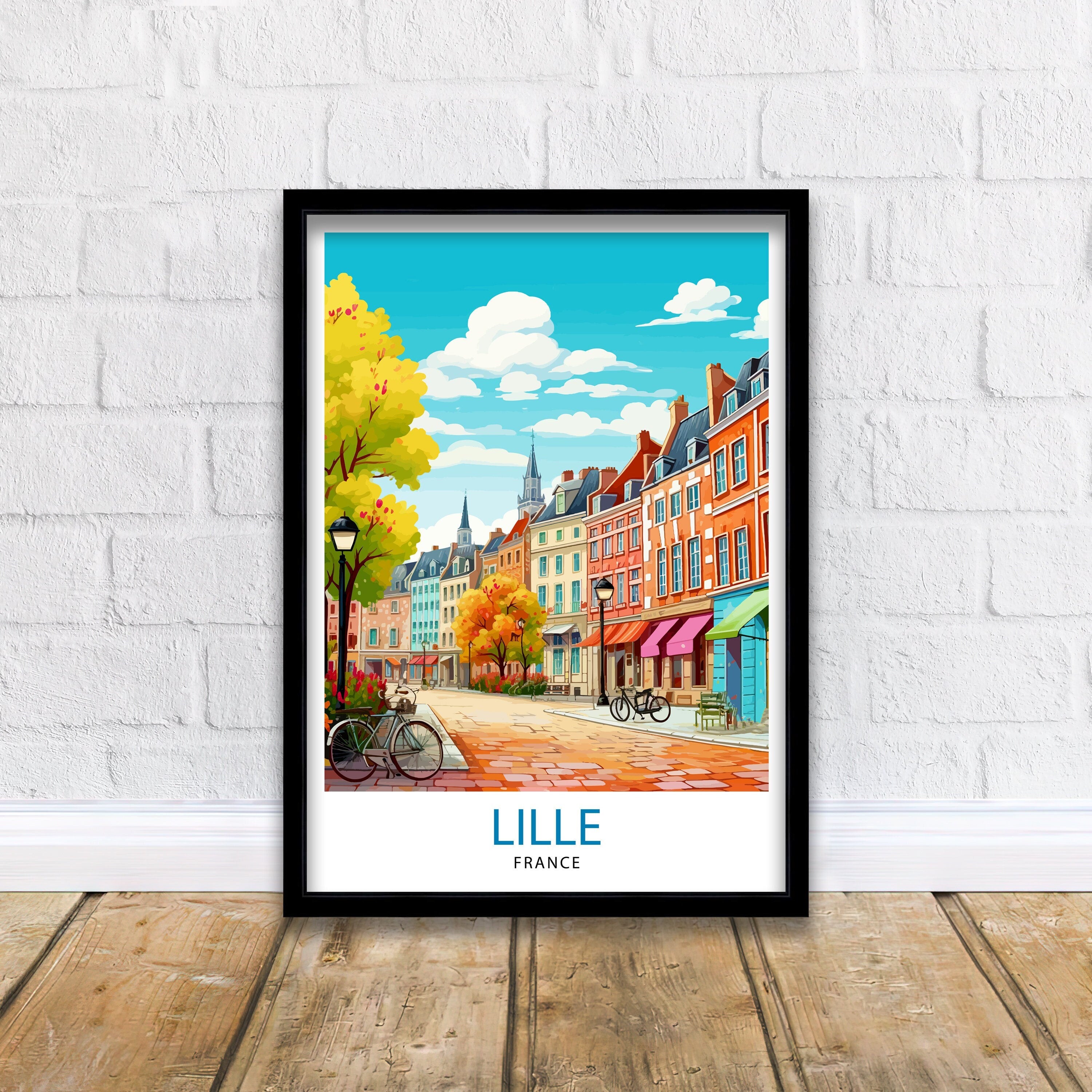Lille France Travel Print Lille Wall Decor Lille Poster France Travel Prints Lille Art Print Lille Illustration Lille