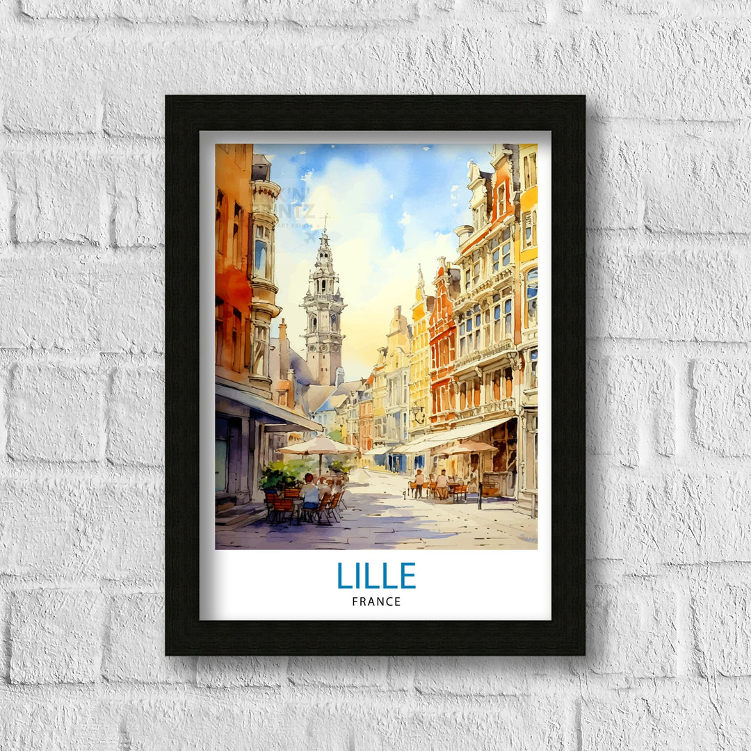 Lille France Travel Poster Lille