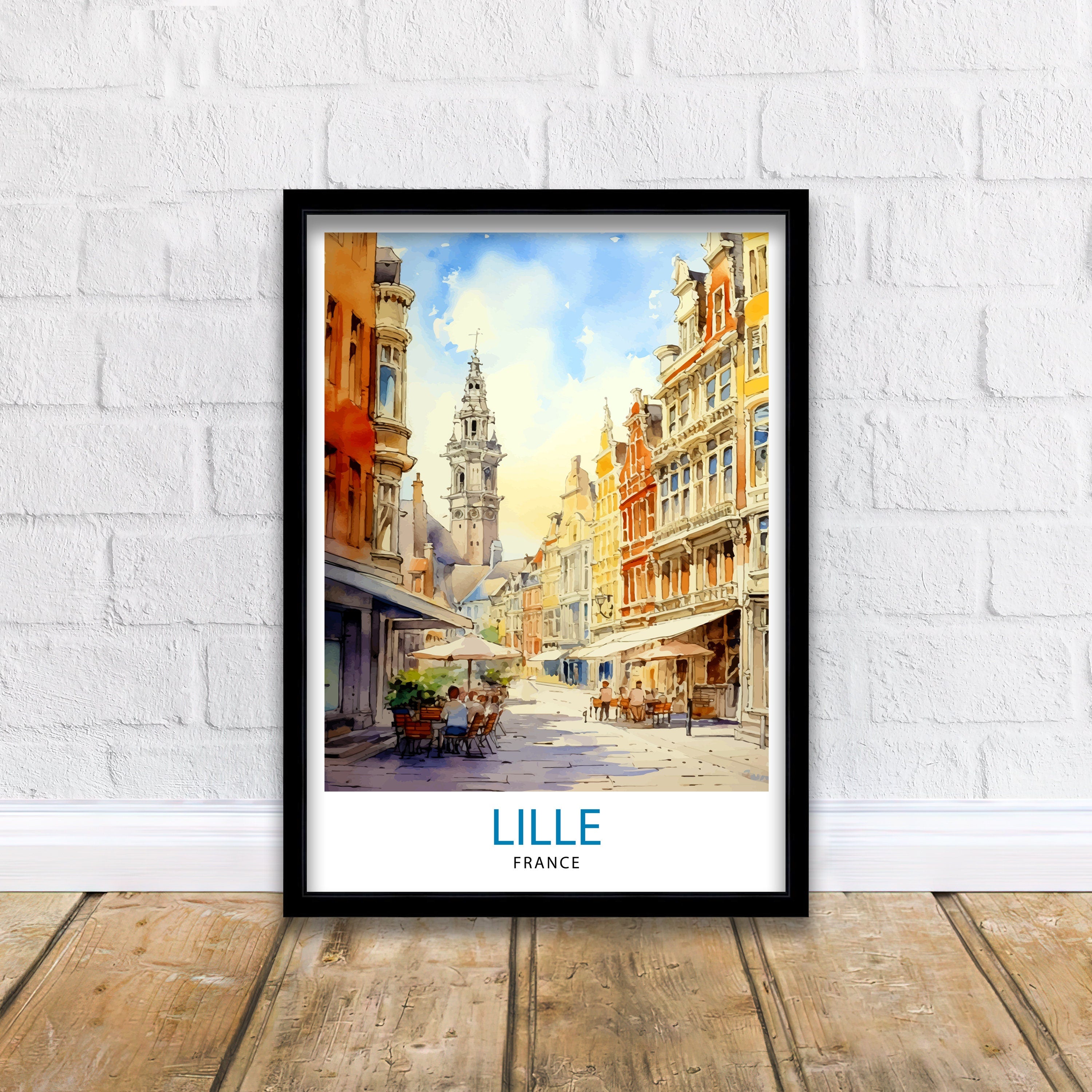 Lille France Travel Print Lille Wall Decor Lille Poster France Travel Prints Lille Art Print Lille Illustration Lille